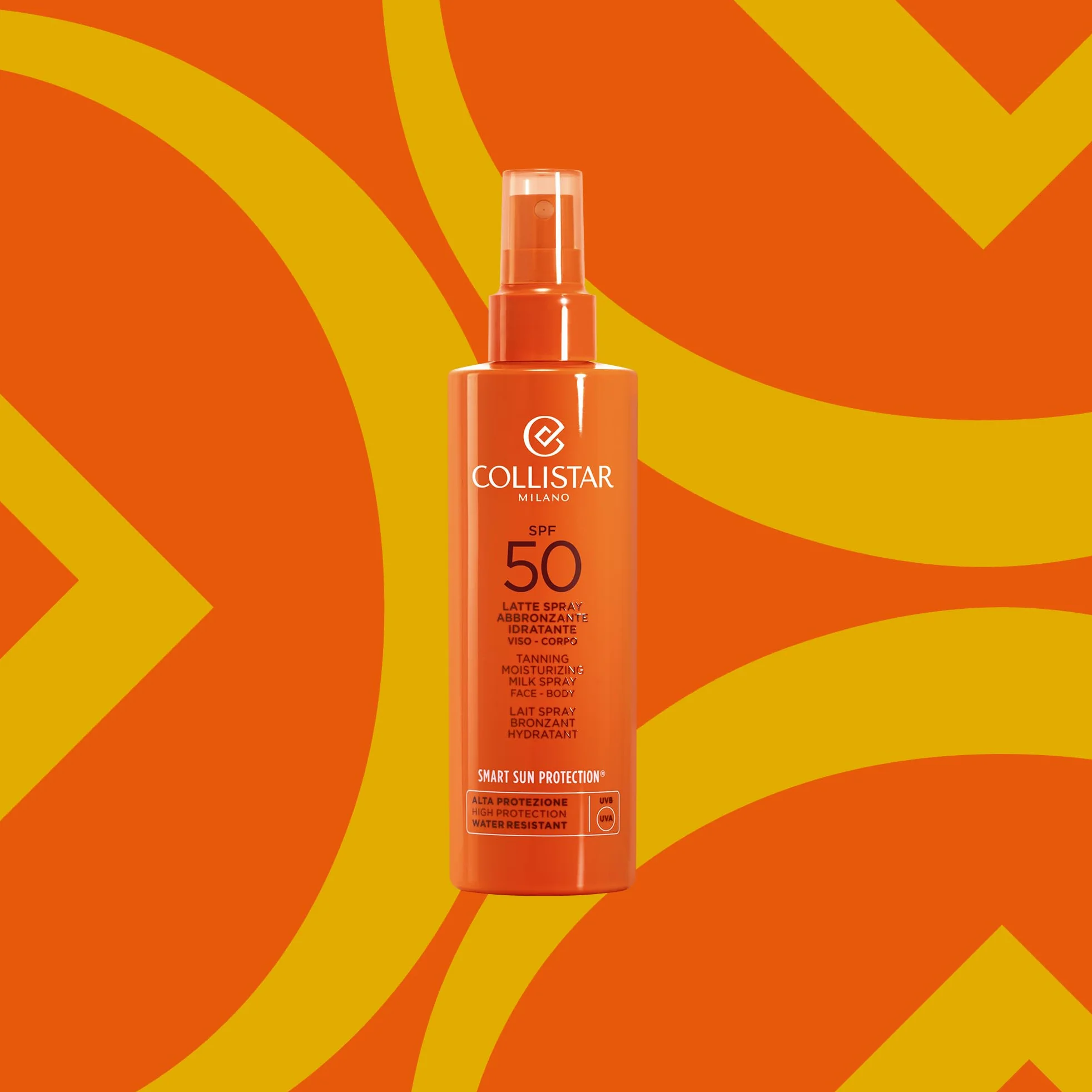 Collistar Mleczko do opalania nawilżające SPF 50, ochrona przeciwsłoneczna twarzy i ciała, wodoodporna, lekka tekstura, szybkie wchłanianie, 200 ml
