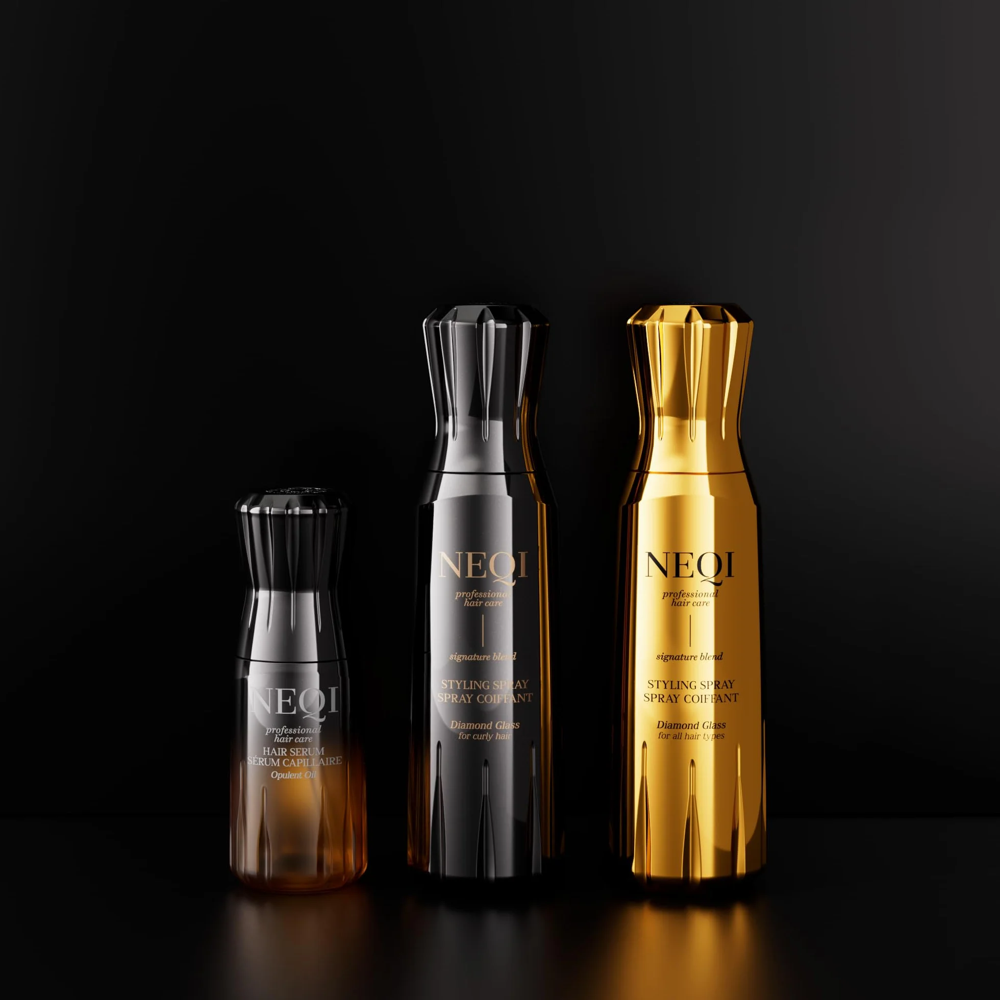 NEQI OPULENT OIL Serum do włosów 75 ml - Bogate serum olejowe do połysku i ochrony termicznej, do wszystkich rodzajów włosów, ostateczne wykończenie, nawilżanie, wyprodukowane we Włoszech