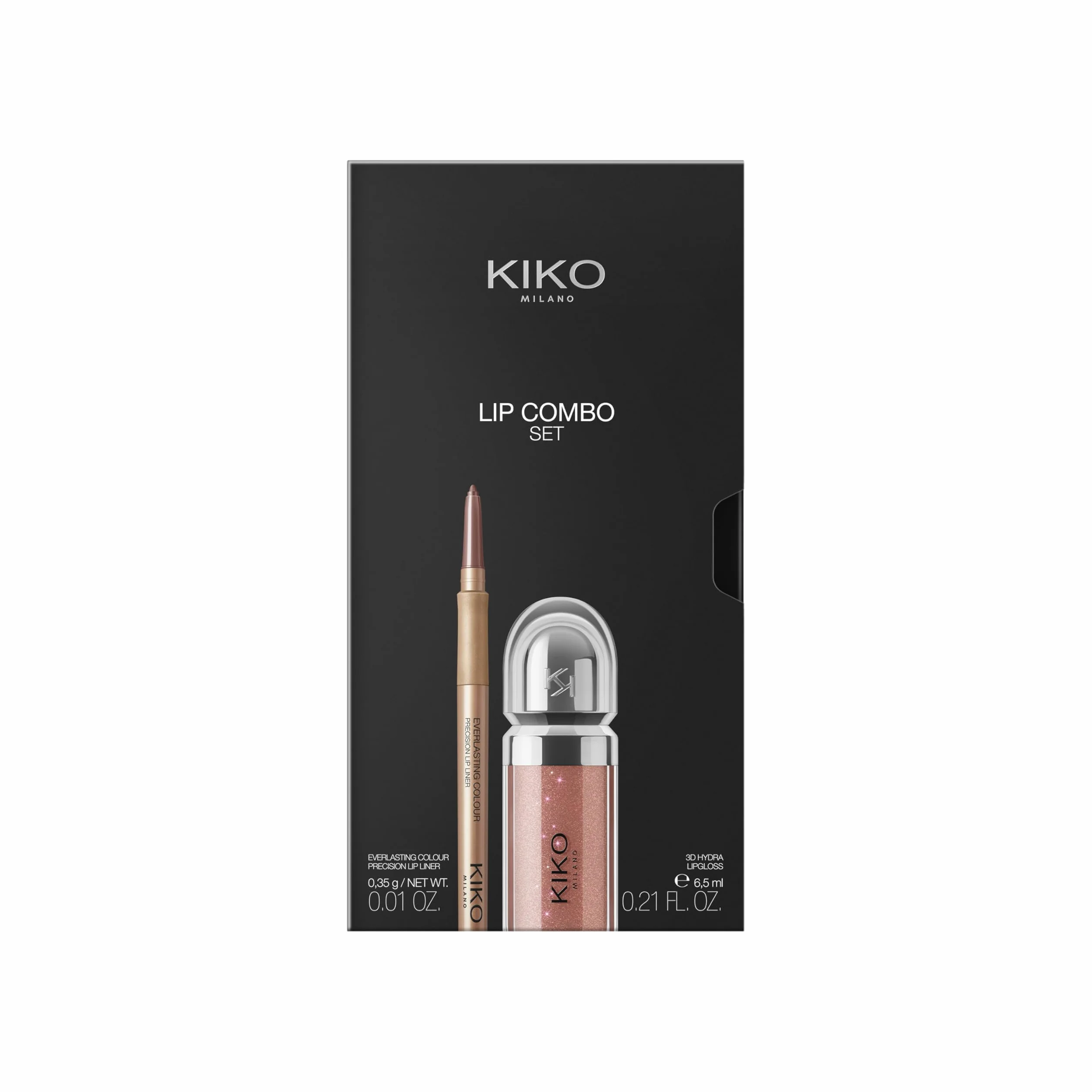 KIKO Milano Lip Combo Set 03, Zestaw Do Ust: Nawilżający Błyszczyk I Dopasowana Konturówka