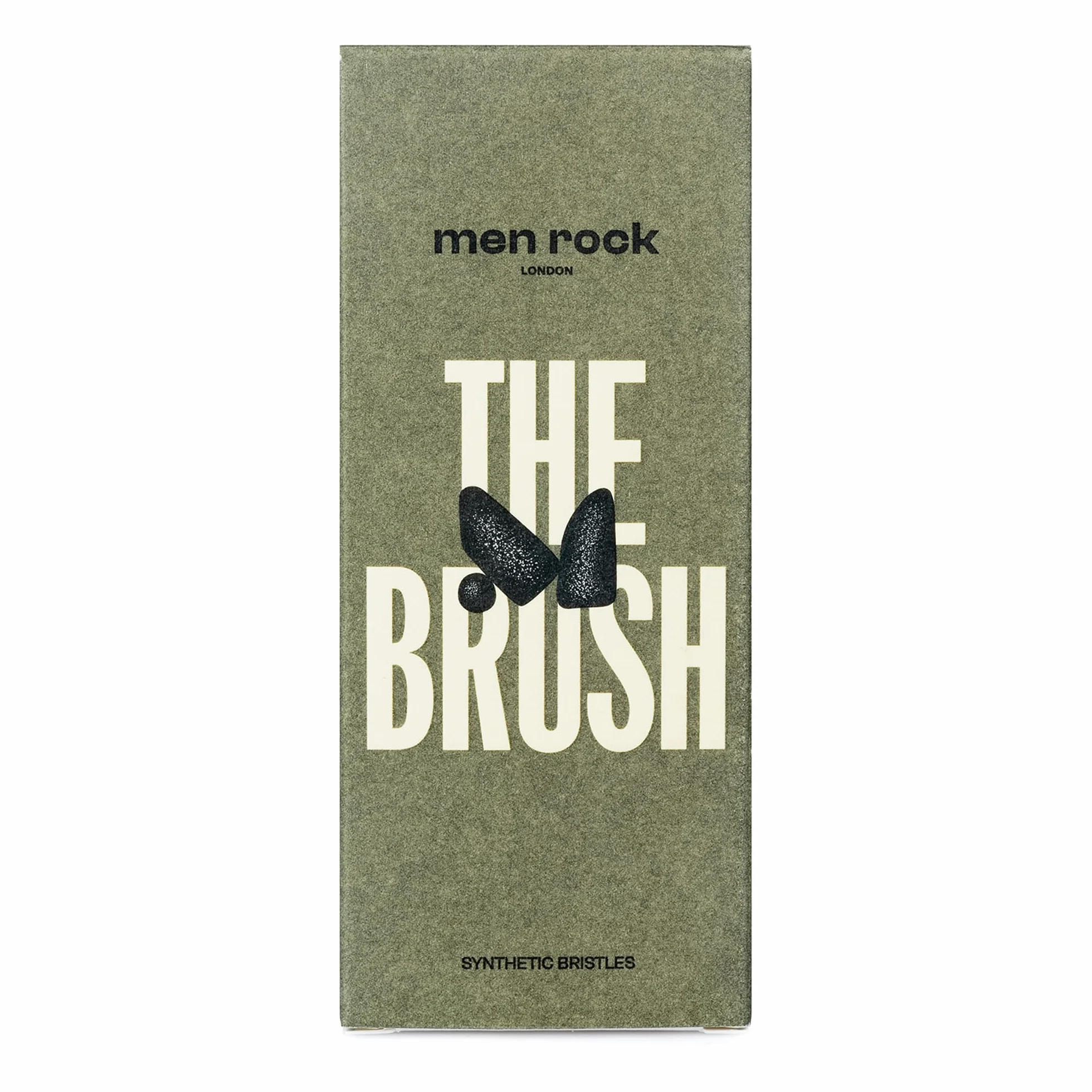 Men Rock Shaving Brush with Synthetic Bristles, Helps to Remove Unwanted Dead Skin and Avoid Irritation, Soft Bristles and Comfortable Handle, Vegan Friendly