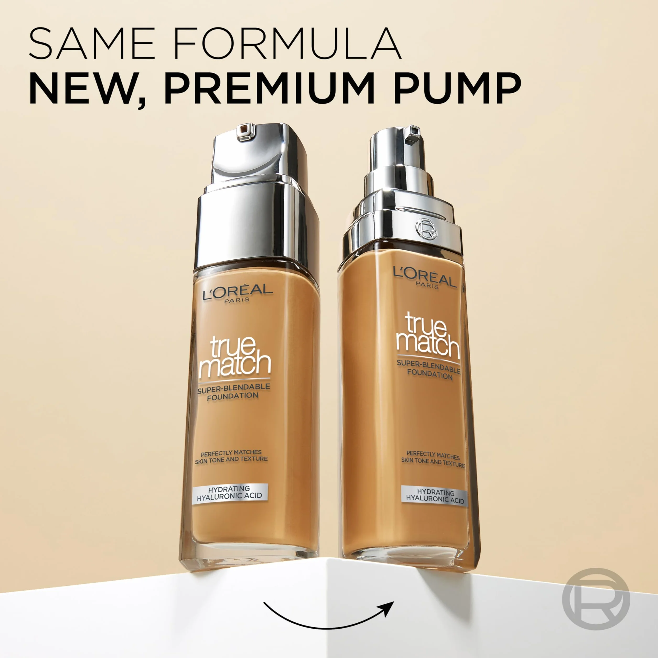 L'Oréal Paris True Match trwały podkład do twarzy w płynie, pielęgnujący z kwasem hialuronowym, SPF 17, 5.N Sand, 30 ml