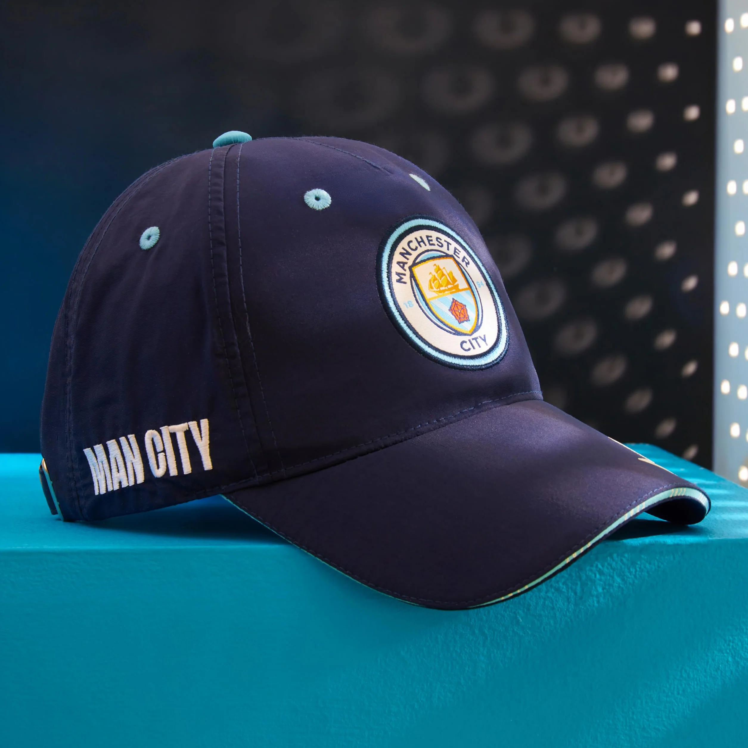 Manchester City FC Czapka baseballowa chłopięca granatowa, granatowy, rozmiar uniwersalny