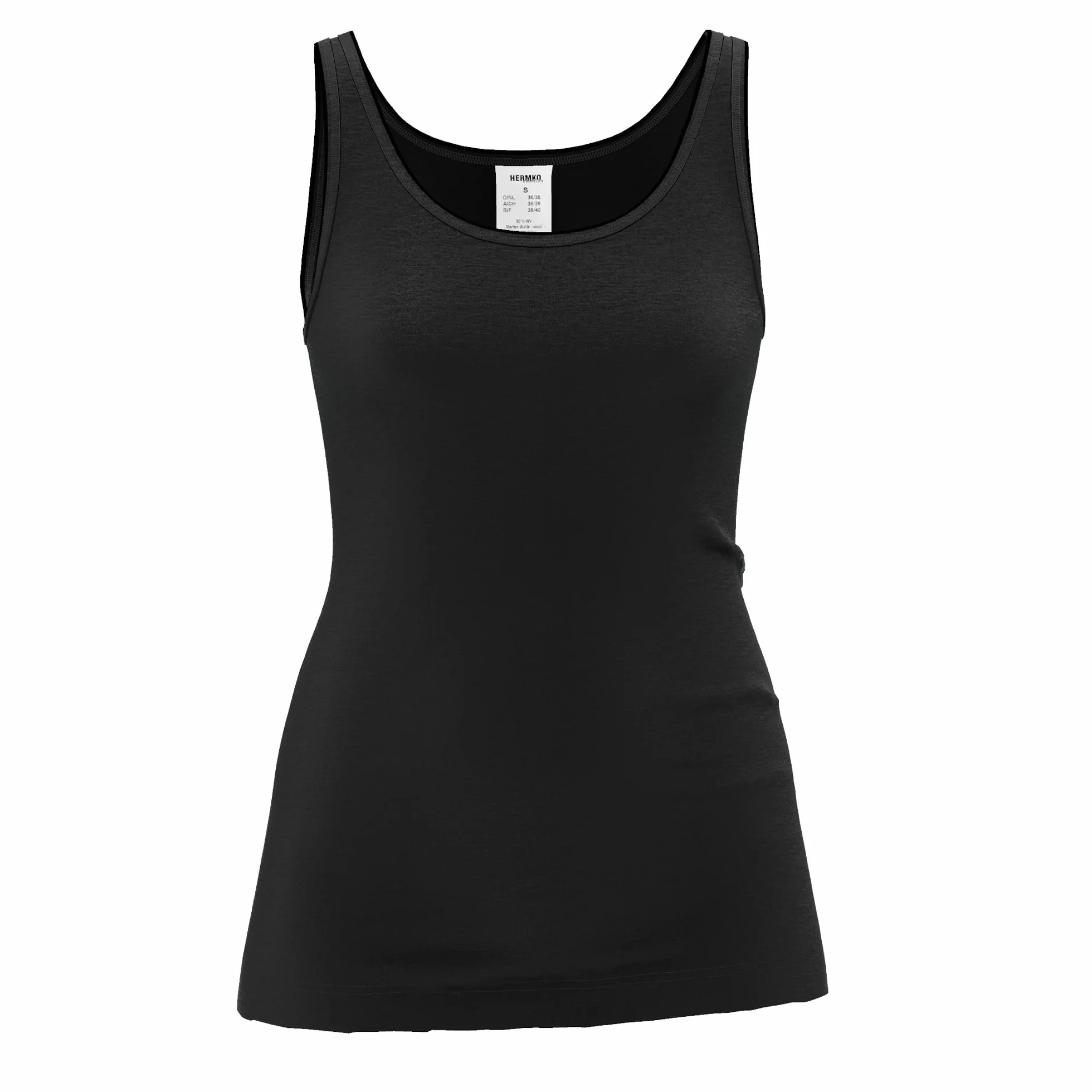 HERMKO 40310 damska koszula pod pachami z wełny merynosów/Tencel