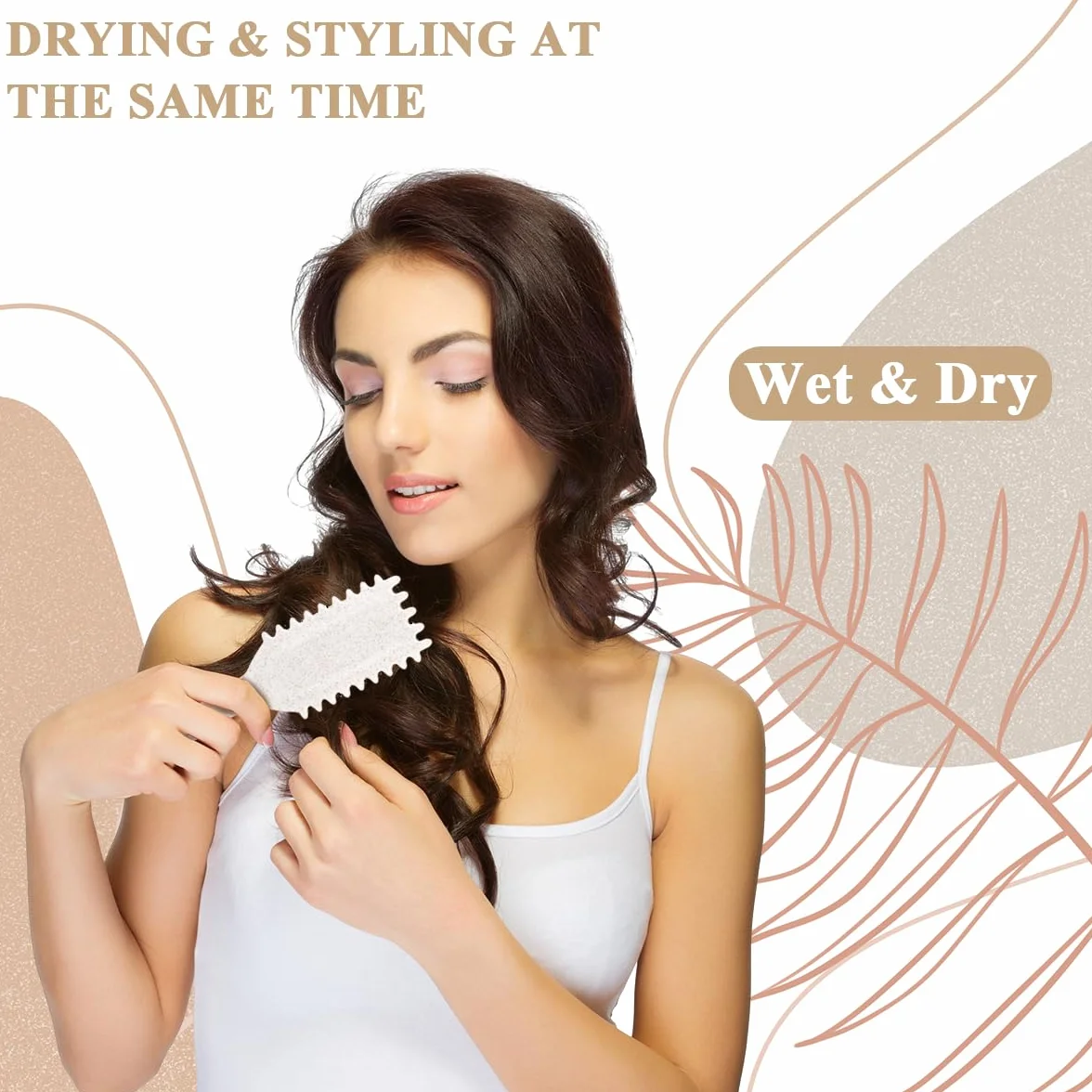 Curly Hair Brush Apriele, szczotka do loków z 1 Scrunchies, szczotka do czesania i formowania, 1 sztuka dekoracji domu