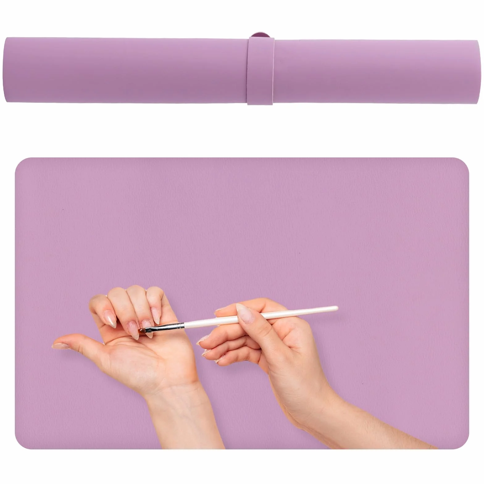 Podkład do paznokci, wodoodporna mata na biurko do manicure, składana poduszka na ramię do paznokci, antypoślizgowa podkładka do paznokci, ochraniacz do ręcznego manicure miękka skóra PU 60 x