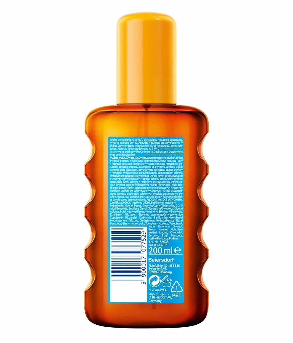 NIVEA SUN Protect & Bronze Olejek do opalania w spray'u aktywujący naturalną opaleniznę SPF30 200 ml