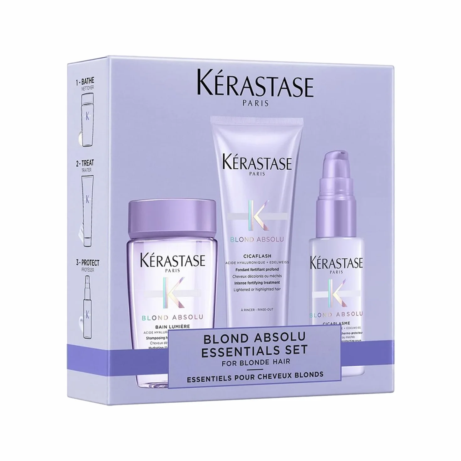 Kérastase Blond Absolu kuracja do włosów blond Bain Lumière 80 ml fondant Cicaflash 75 ml