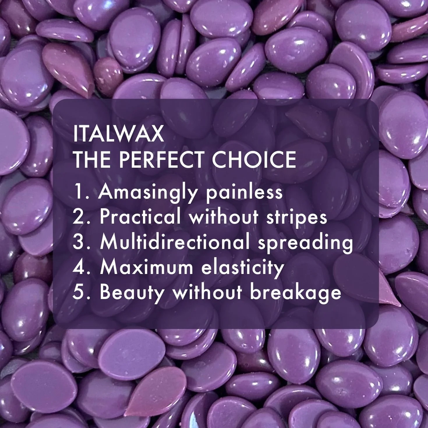 Wosk twardy w granulkach do depilacji ItalWax Film Wax Plum (śliwka), 1kg