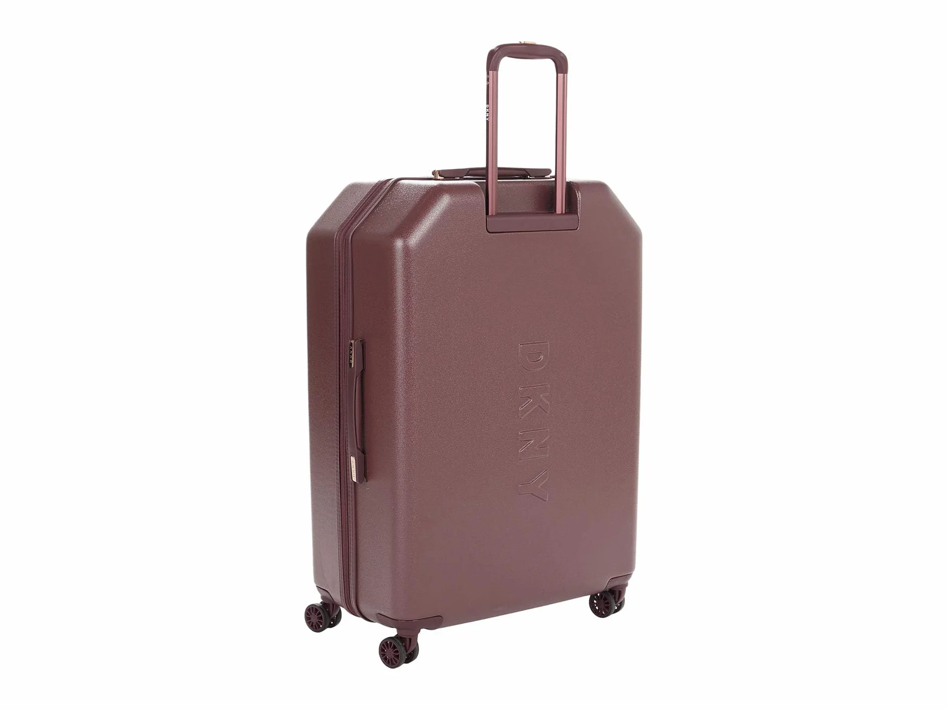 DKNY Metalowe logo, Aufrecht, mit 8 spinnrollen, Gepäck, Burgund, 30 Inch Upright, Allure
