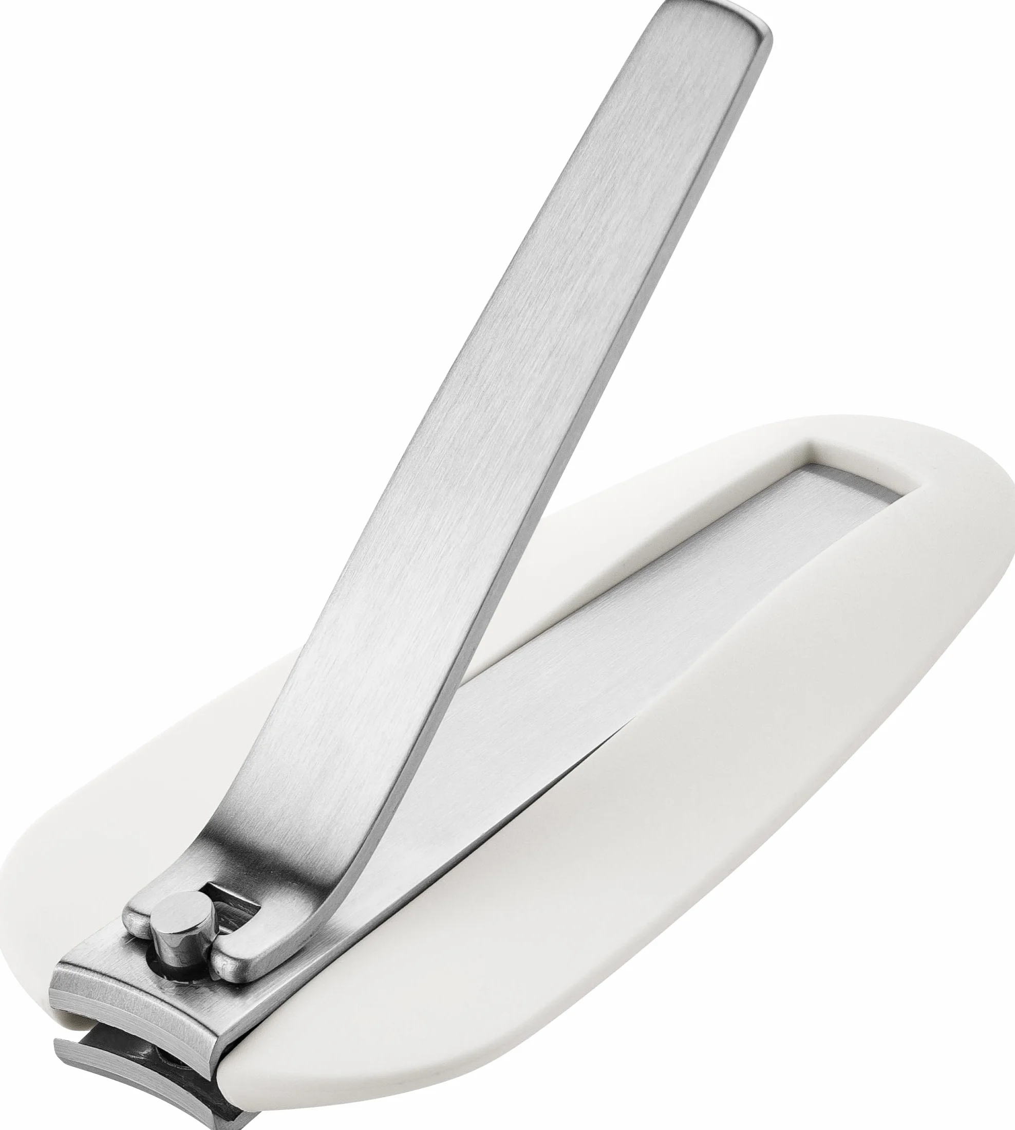ZWILLING Obcinacz do paznokci (z pojemnikiem na paznokcie, silna dźwignia, lekko zakrzywiona, precyzyjna krawędź tnąca), premium, biały, 85 mm