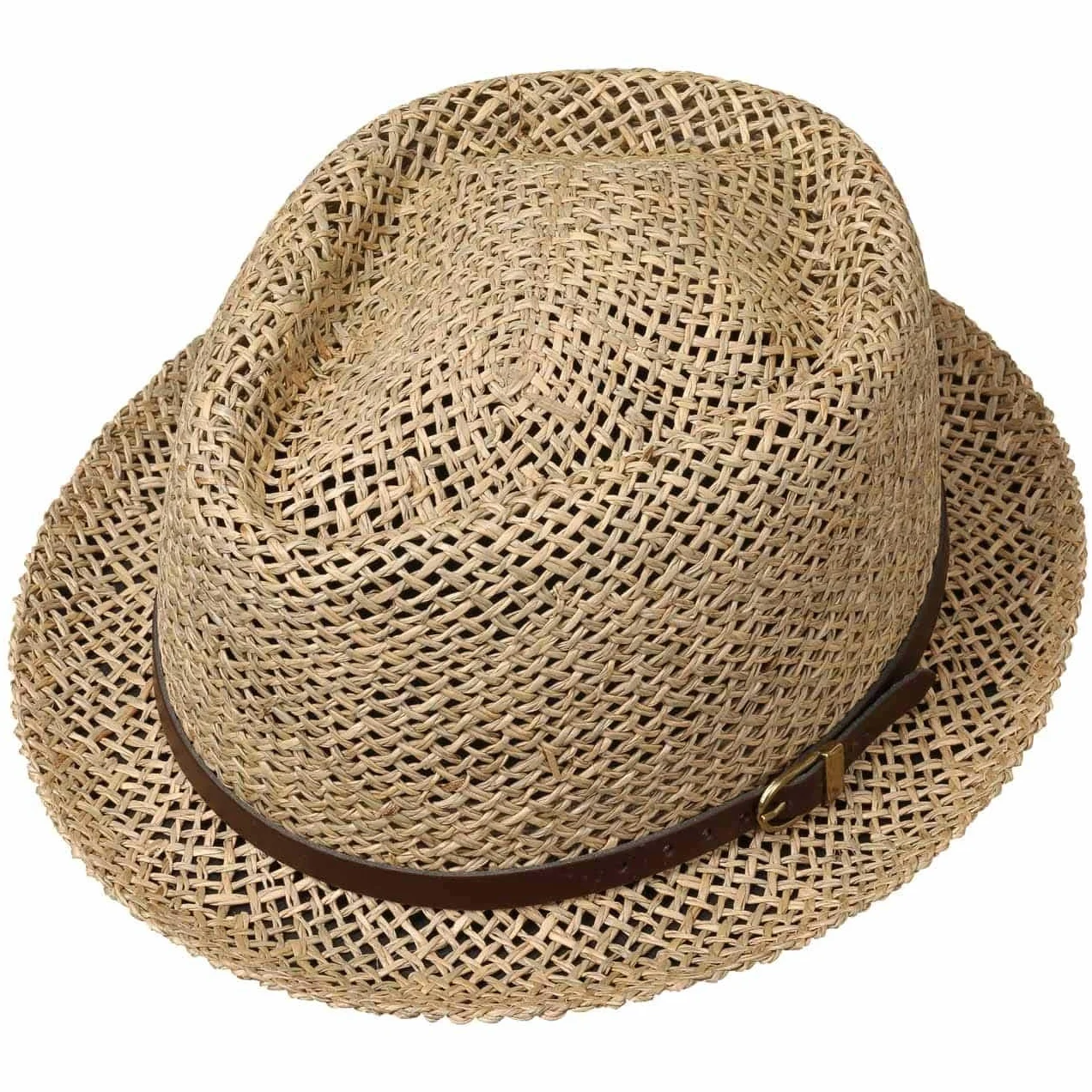LIPODO Coyuca kapelusz pork pie slomkowy Wyprodukowano we Wloszech Unisex Wiosna Lato
