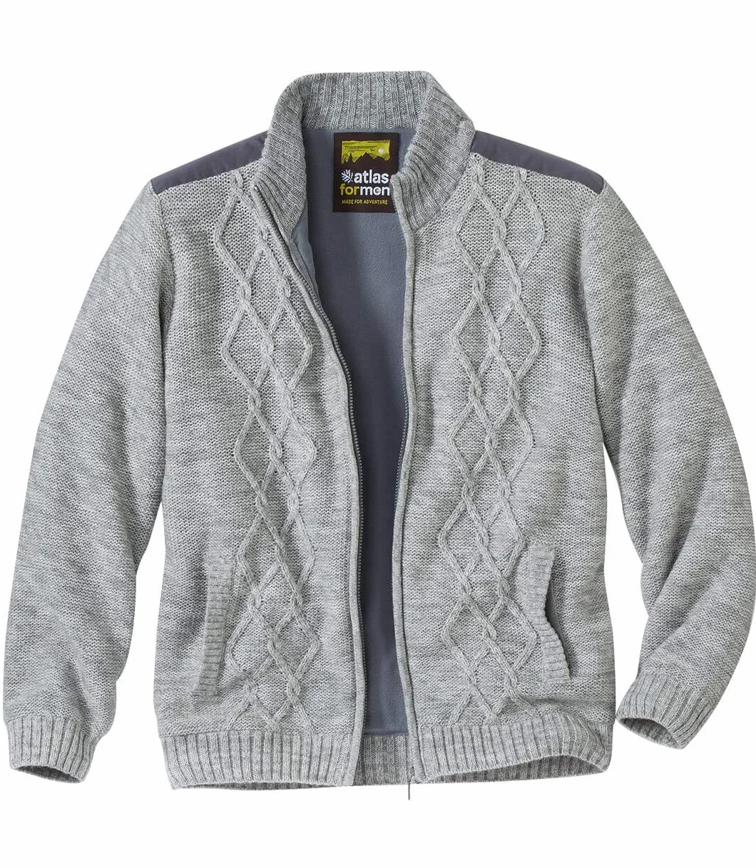 ATLAS FOR MEN - Kurtka z podszewką z polaru - Męska kamizelka z dzianiny - Dostępna w dużych rozmiarach od M do 5XL
