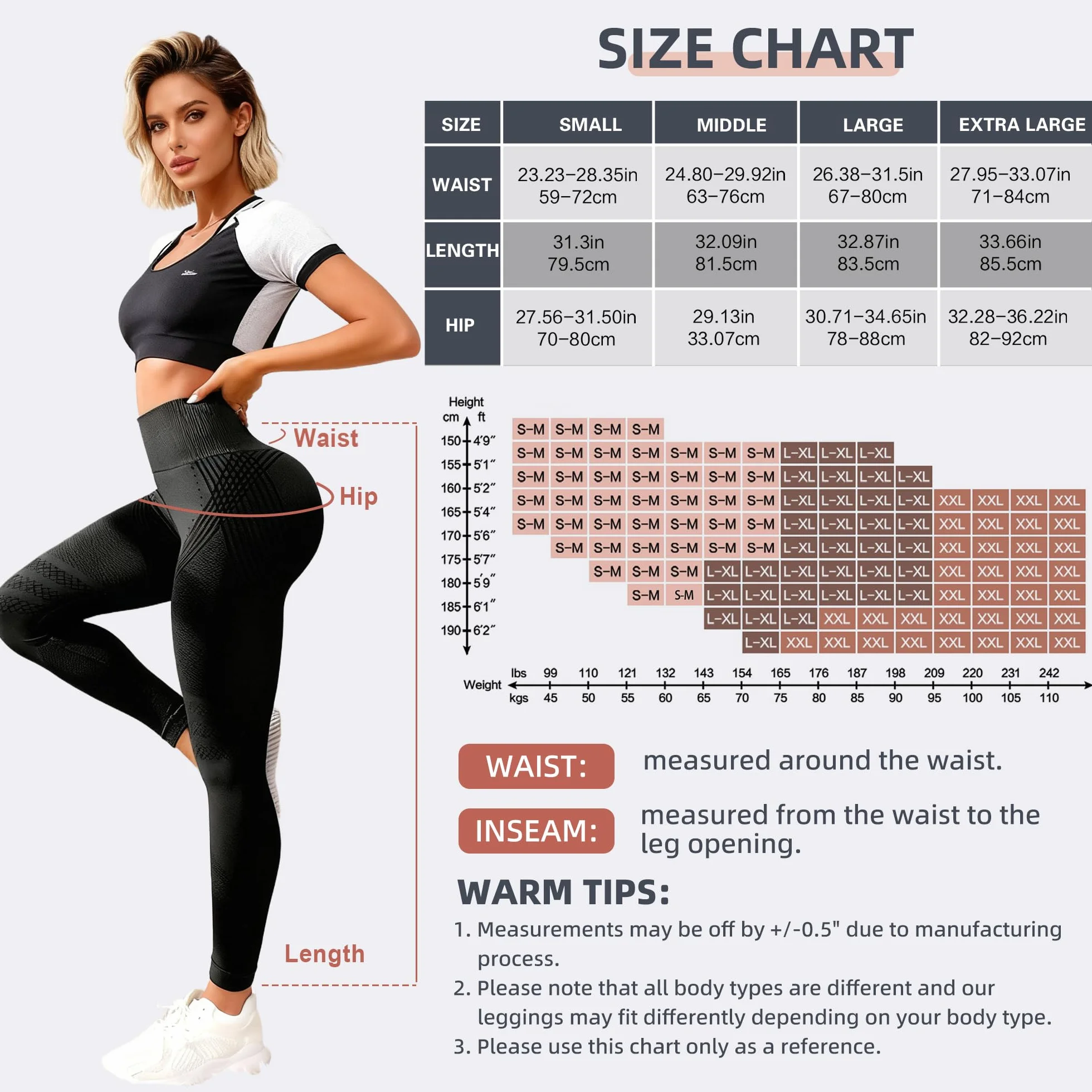 Legginsy antycellulitowe, damskie legginsy sportowe, długie, kompresyjne, pośladki, push-up, nieprzezroczyste, do jogi, pilatesu