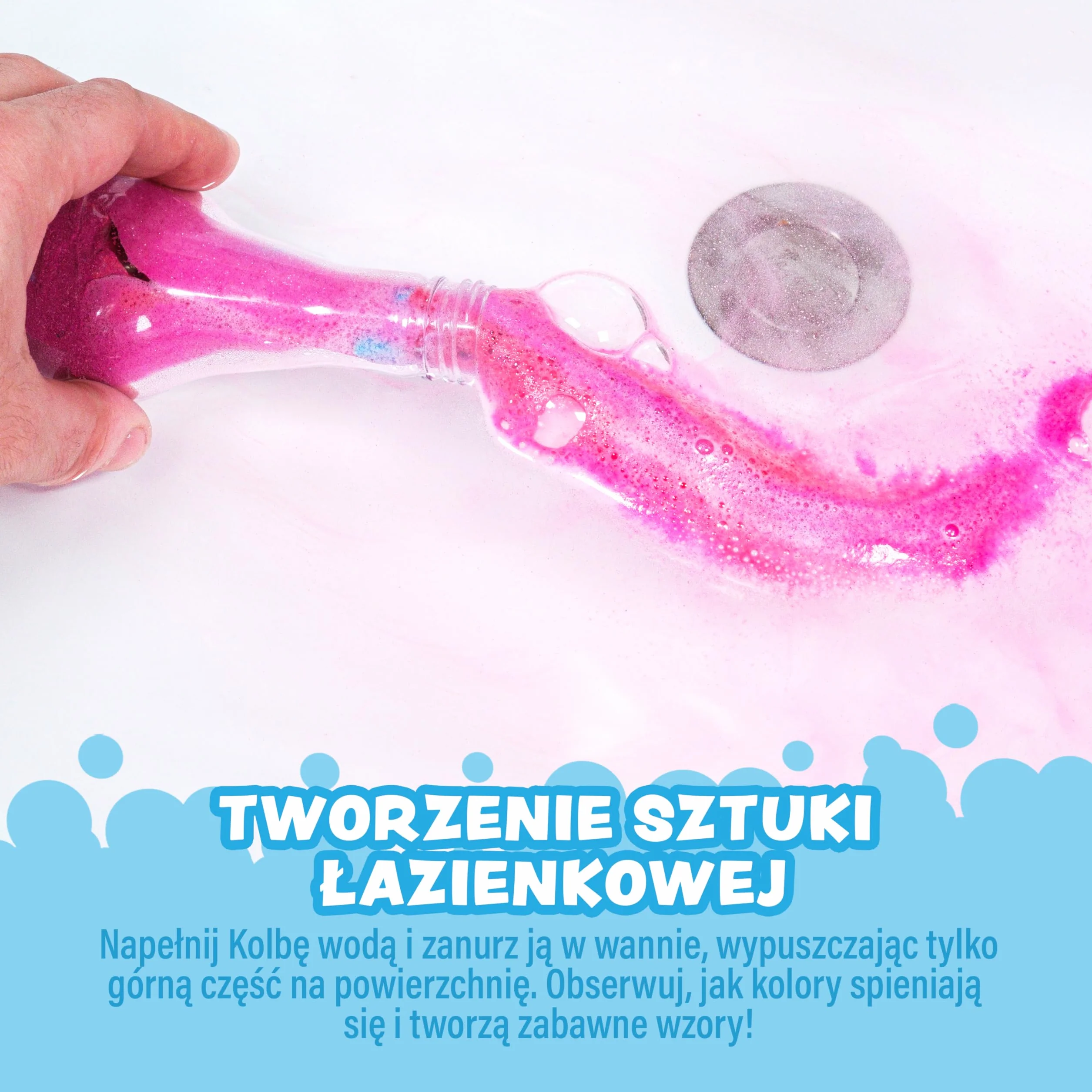 Tub Works® Kids Bath Bomb Potion Bath Toy, zestaw 6 sztuk | Nietoksyczne | Musują, pienią się i tworzą bąbelki, wybuchając feerią kolorów | Interaktywne kule do kąpieli