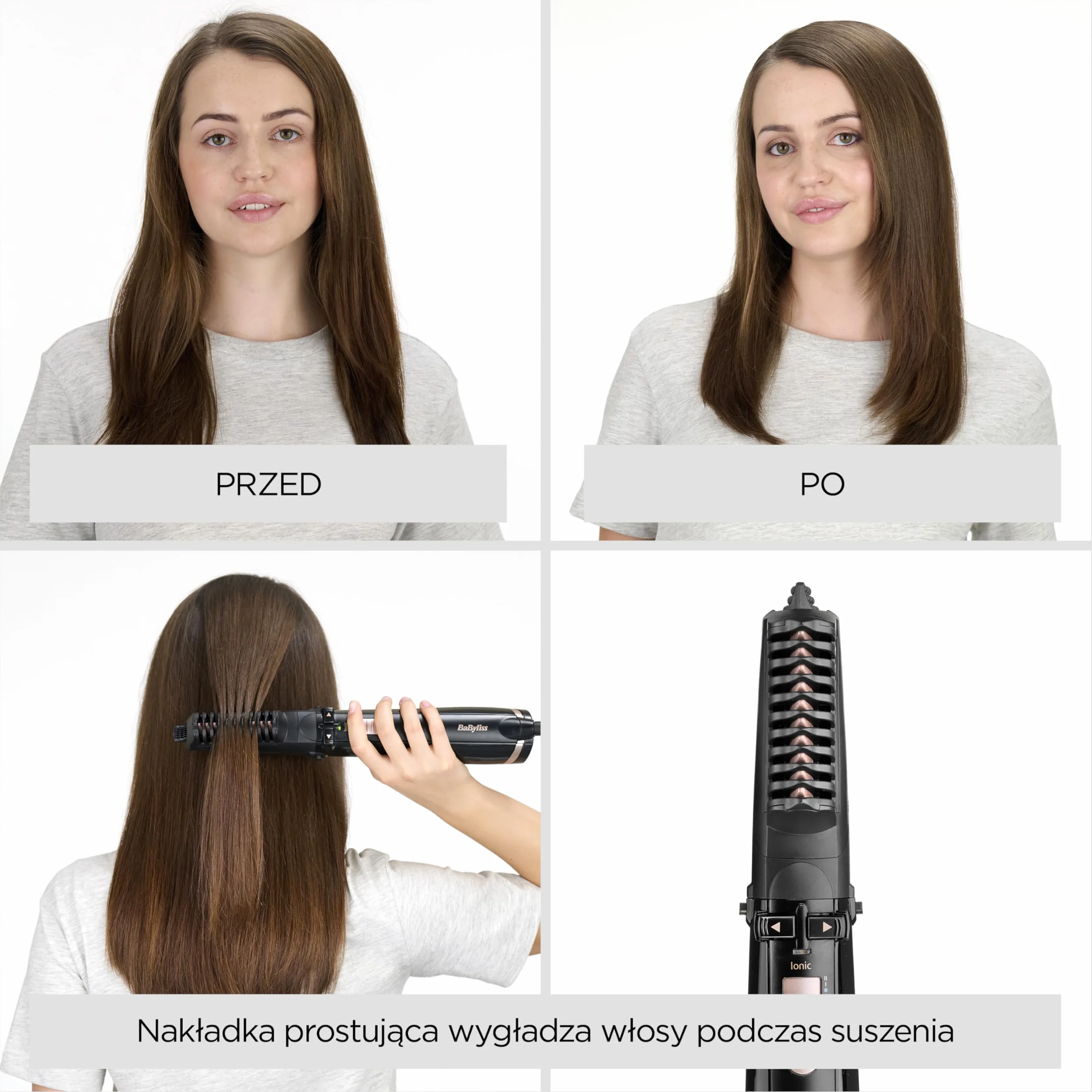 BaByliss AS200E obrotowa szczotka z gorącym powietrzem 1000 W jonowa stylizacja włosów czarna