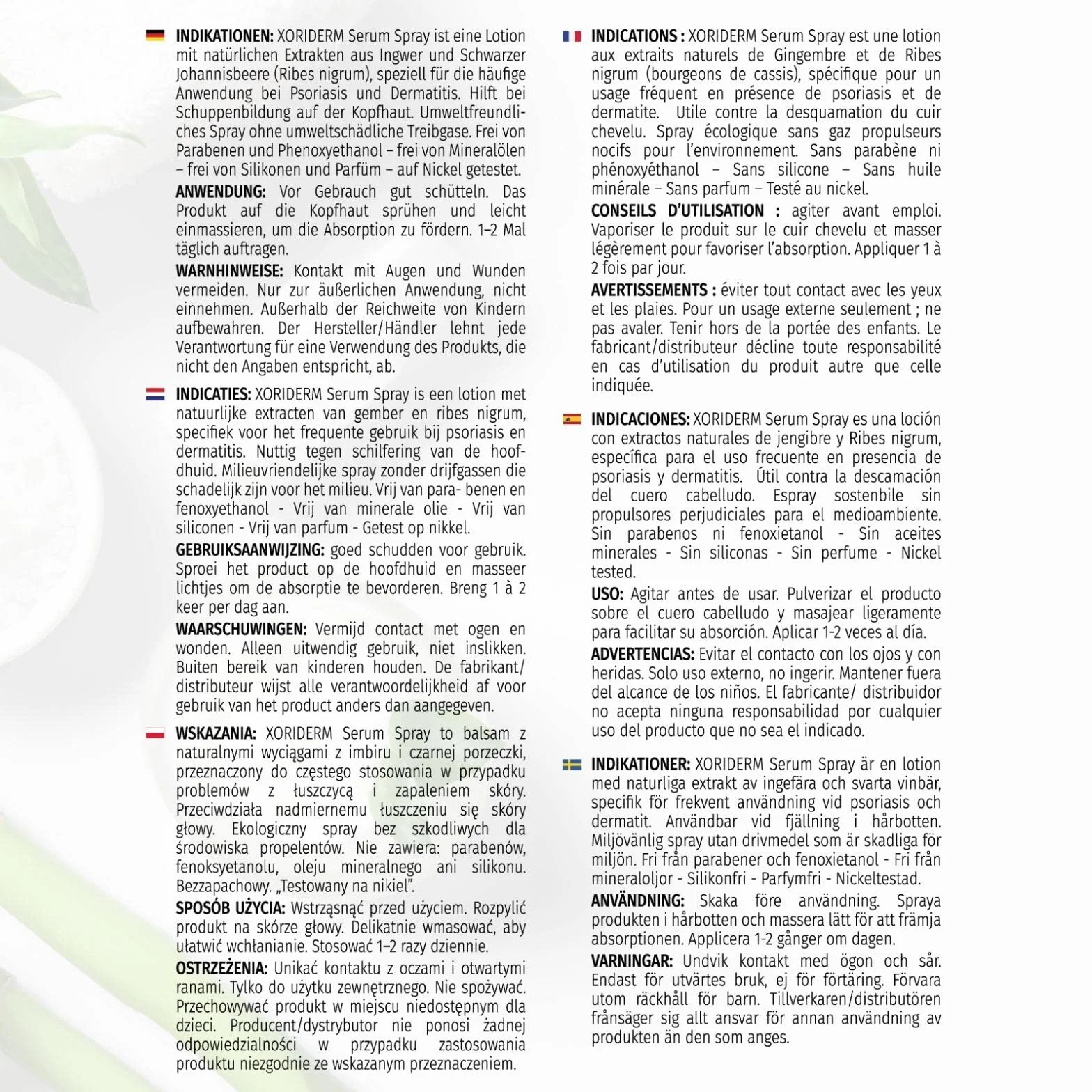 Xoriderm Serum Spray Lotion balsam w sprayu dla osób z łuszczycą i atopowym zapaleniem skóry głowy