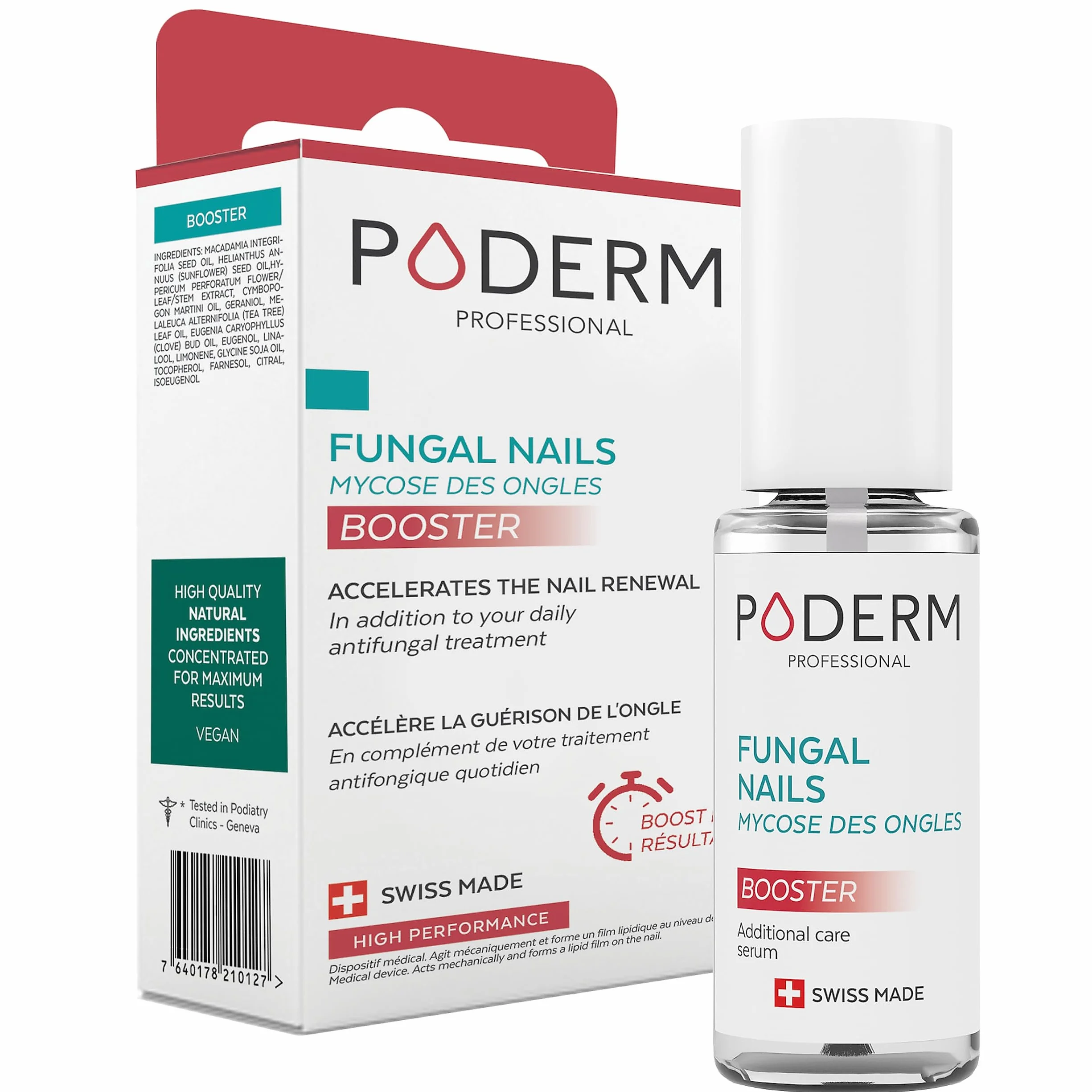 PODERM - UZUPEŁNIANIE MIKOZY NAILS - Trudne leczenie grzybicy paznokci - Dzieli się na 2 Czas zabiegu - Nie stosować samodzielnie - Swiss Made