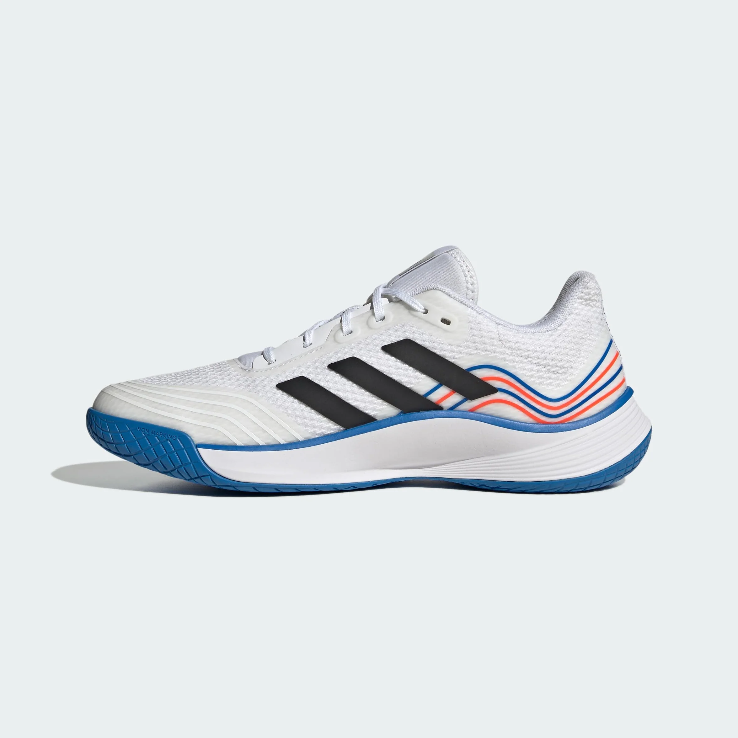 adidas Mężczyźni Novaflight Volleyball Shoes, Cloud White/Core Black/Bright Royal, 42 EU