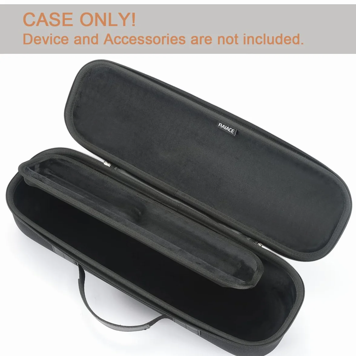 RAIACE Twarde etui kompatybilne z torbą podróżną Dyson Airstrait Plate Bag (Tylko etui), Czarny (czarna podszewka), Elegancki i nowoczesny
