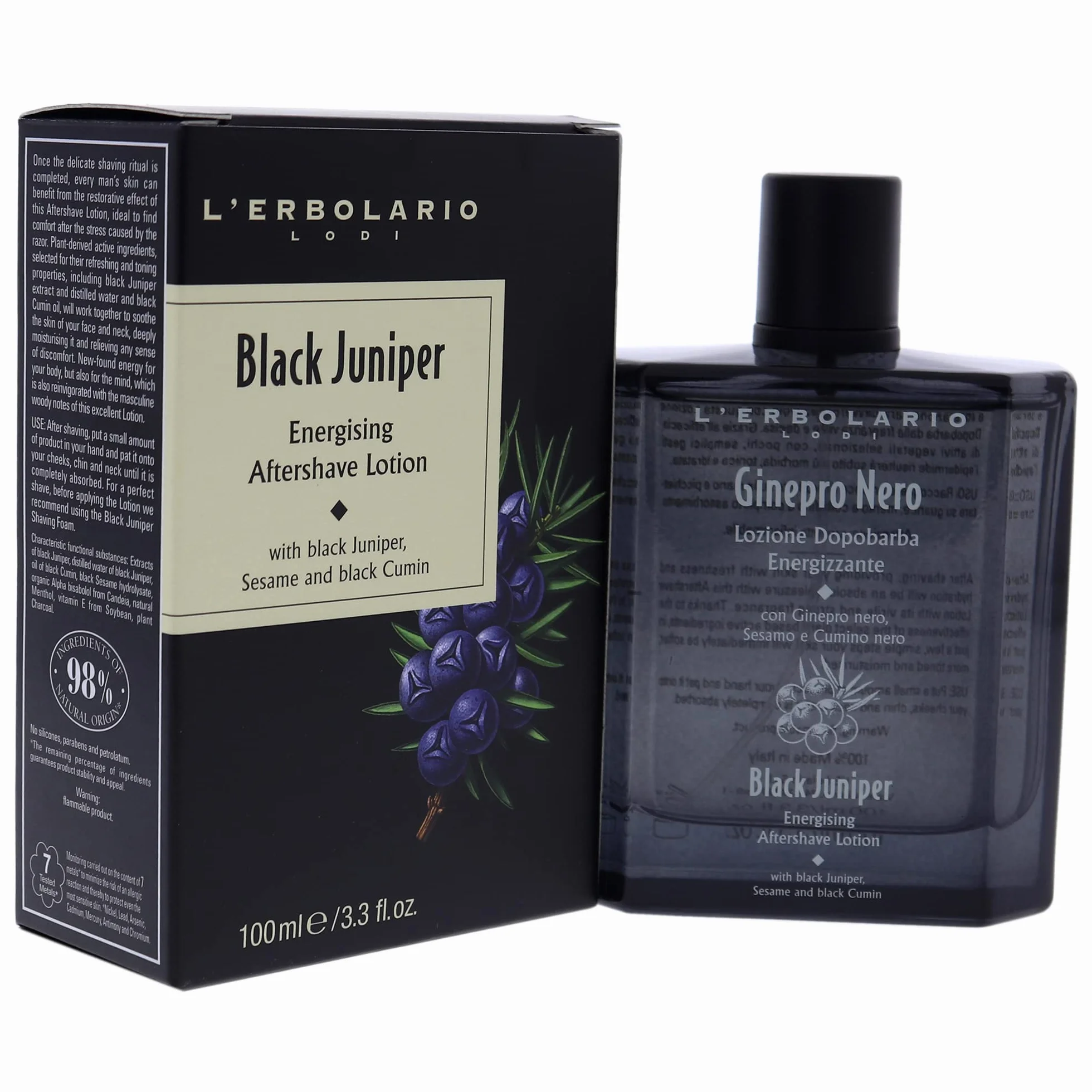 L'Erbolario Ginepro Nero energetyzujący balsam po goleniu, 100 ml