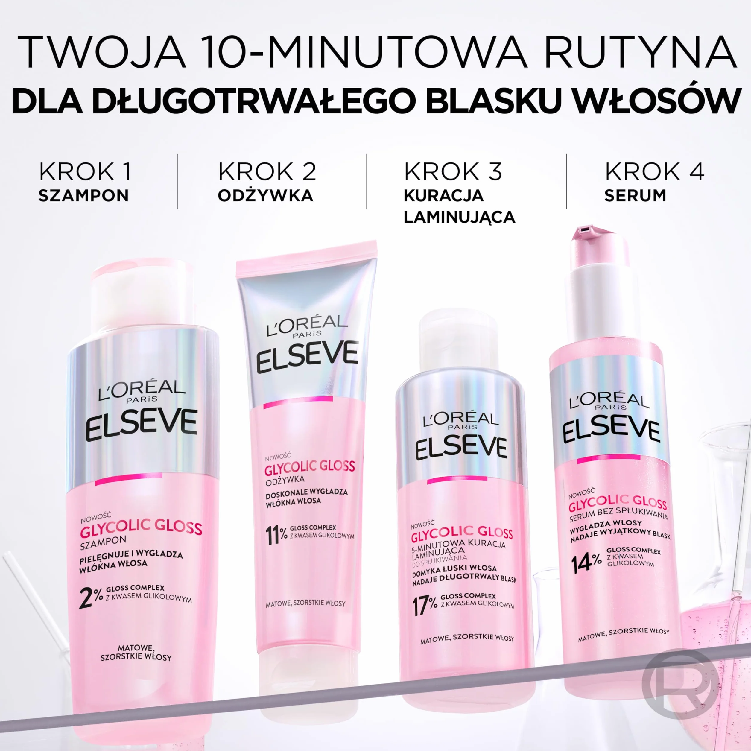 Elseve Glycolic Gloss Serum bez spłukiwania do włosów 150Ml