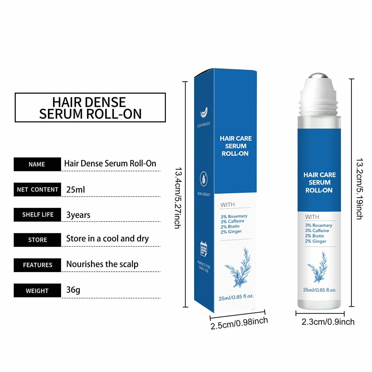 Rozmarynowe serum na porost włosów przeciw wypadaniu 3 szt.