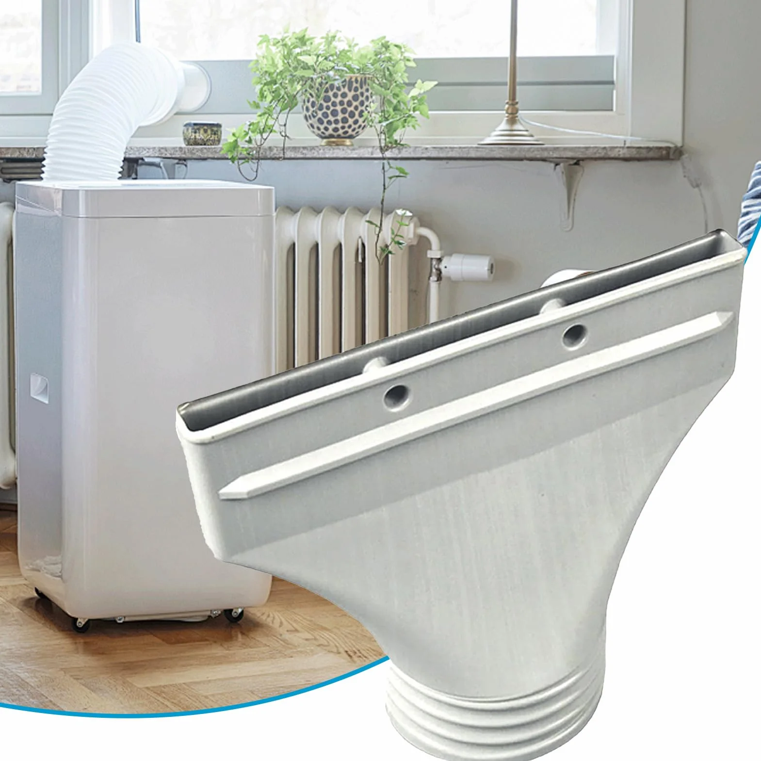 Adapter do rury klimatyzatora, płaski adapter do odprowadzania powietrza z klimatyzatora, adapter okienny do klimatyzatora, okienne dysze wentylacyjne do przenośnych klimatyzatorów mobilnych