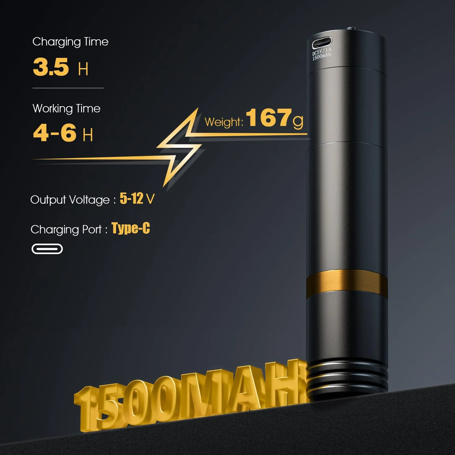 Biomaser Zestaw bezprzewodowych urządzeń Bezprzewodowa maszyna z obrotowym piórem 2 sztuki akumulator 1500 mAh z 20 elementami igieł 10 butelek z tuszem Kompletne akcesoria dla początkujących i
