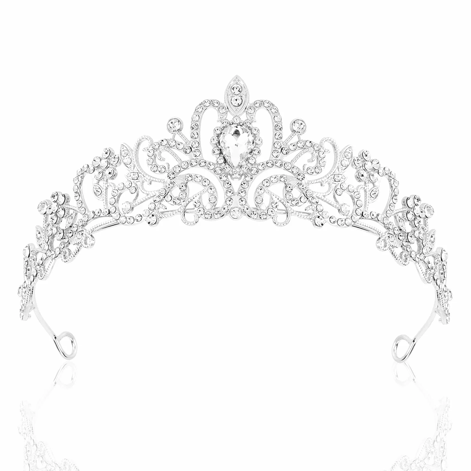 Tiara koronna, tiara na przyjęcie księżniczki, dodatek, tiara, korona księżniczki, kryształowe diademy, korony stras, opaska na głowę, dla kobiet, dziewcząt, na okazje, w tym wesela, imprezy