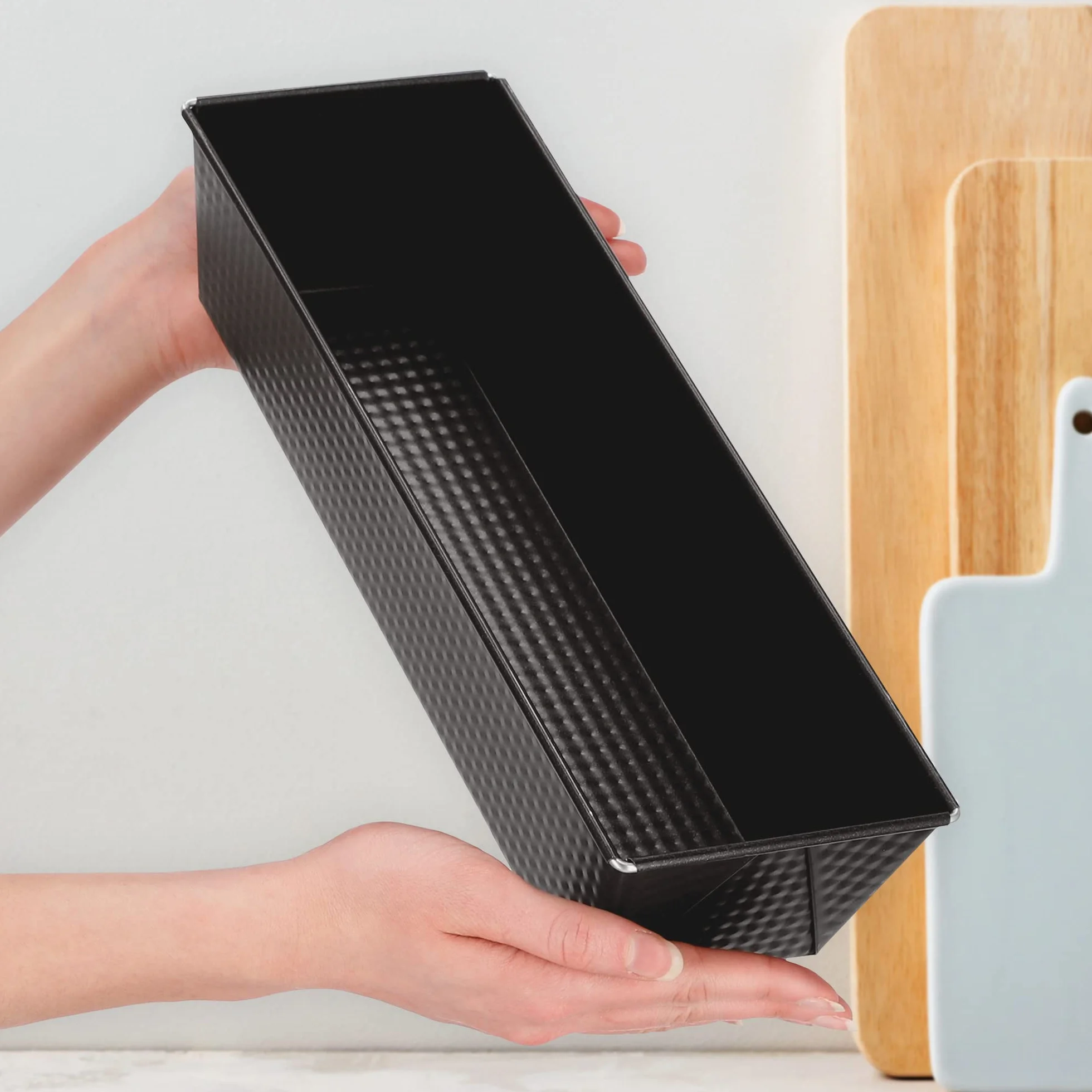 KADAX Keksówka prostokątna 35x12cm czarna, powłoka nieprzywierająca, równomierne nagrzewanie, do pieczenia chleba, keksów i pasztetów