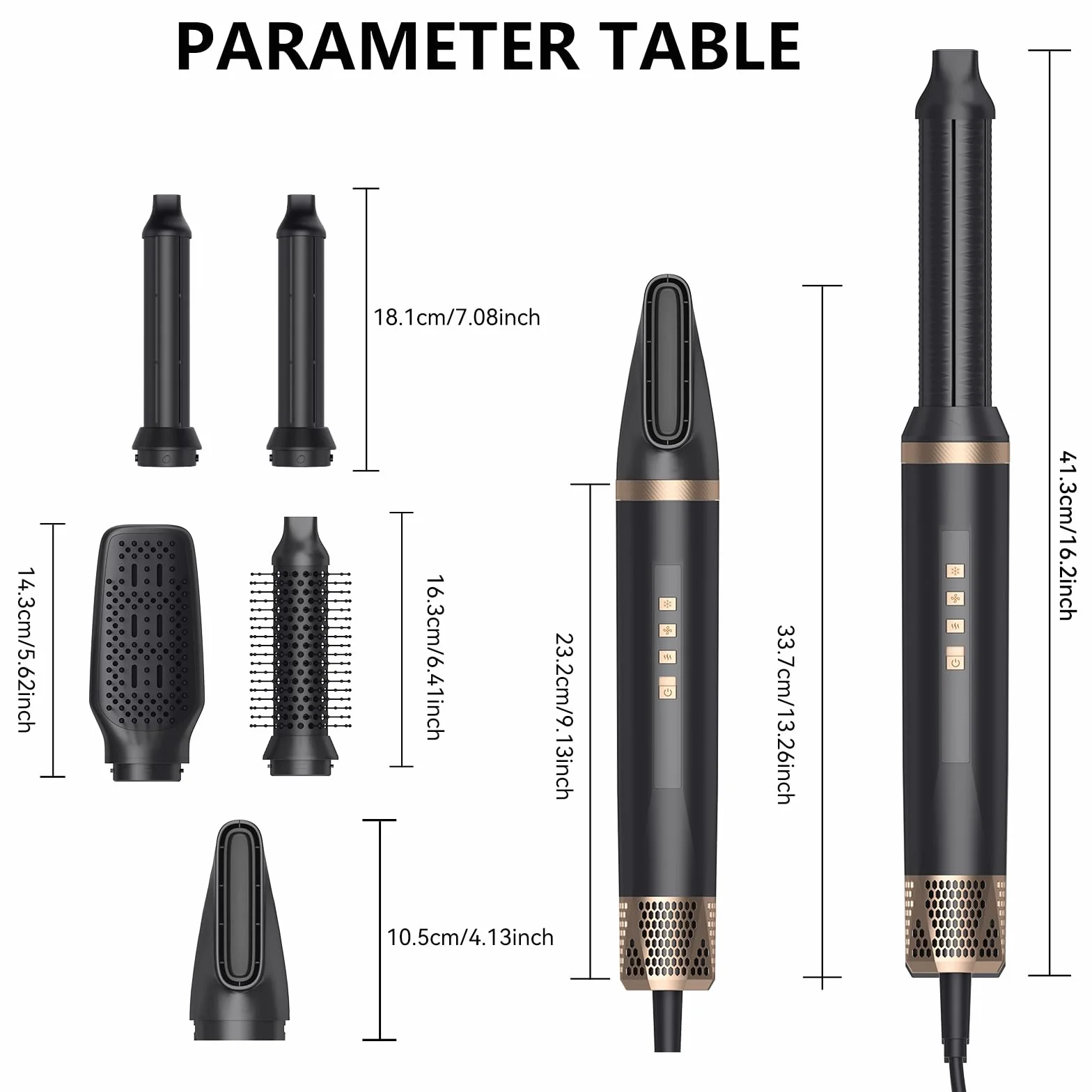 Aolso 5 w 1 Air Styler, suszarka do włosów, automatyczna lokówka powietrza, 3 regulowane temperatury, wielofunkcyjny system suszenia i stylizacji do suszenia, kręcenia, prostowania