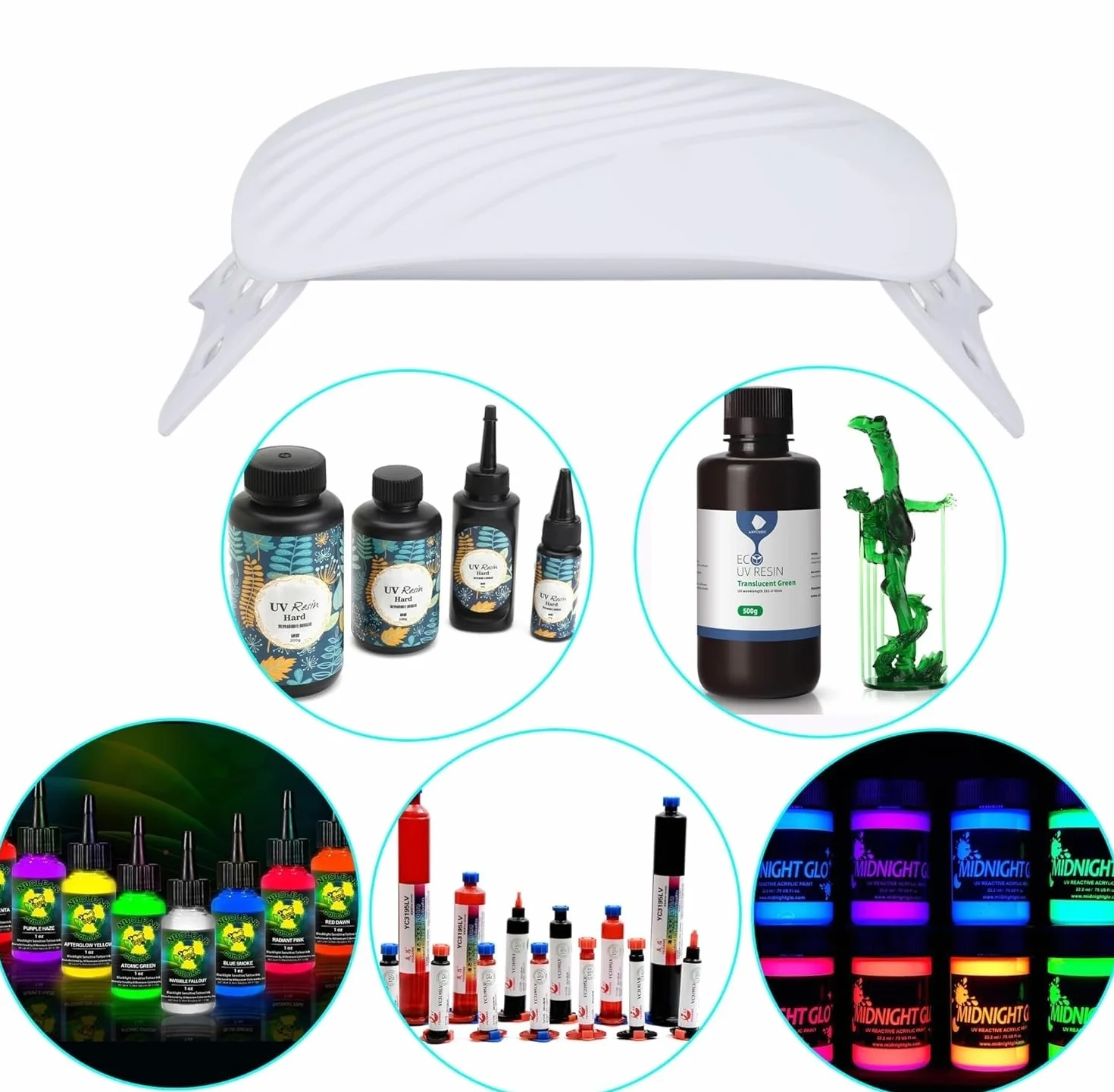36W 12 LED Suszarka do Paznokci z żywicy UV Lampa Utwardzająca, Lampa UV LED do Paznokci do DIY Lampy do Utwardzania żywicy