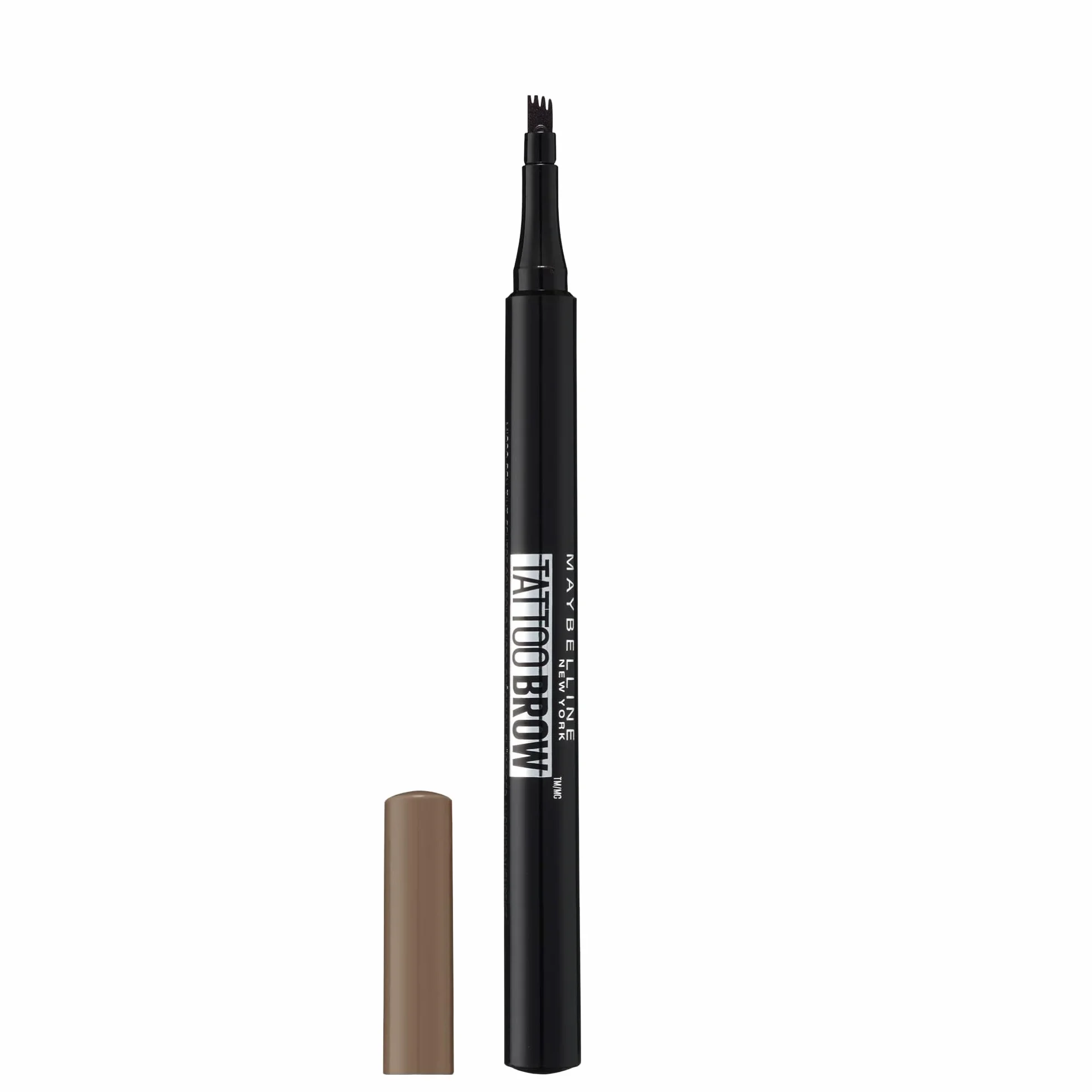 Maybelline Tattoo Brow Microblading Pen Tusz do Stylizacji Brwi, 130 Deep Brown, 1,1 ml