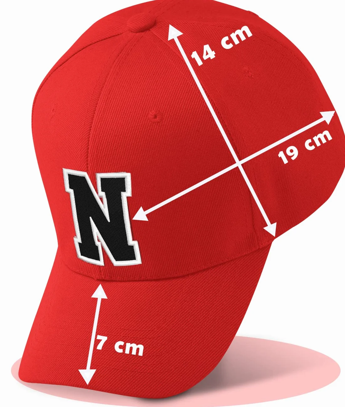 New Czapka z daszkiem CZERWONA Chłopiec Dziewczynka Dzieci Czapka Unisex A-Z Alfabet