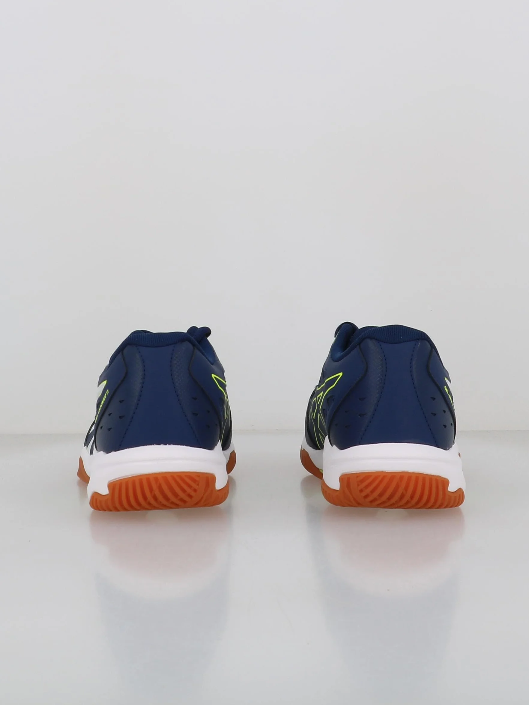 ASICS Męskie buty do siatkówki Gel-Rocket 11, Peacoat/Shocking Orange, Blue Expanse Safety Żółty, 40 EU