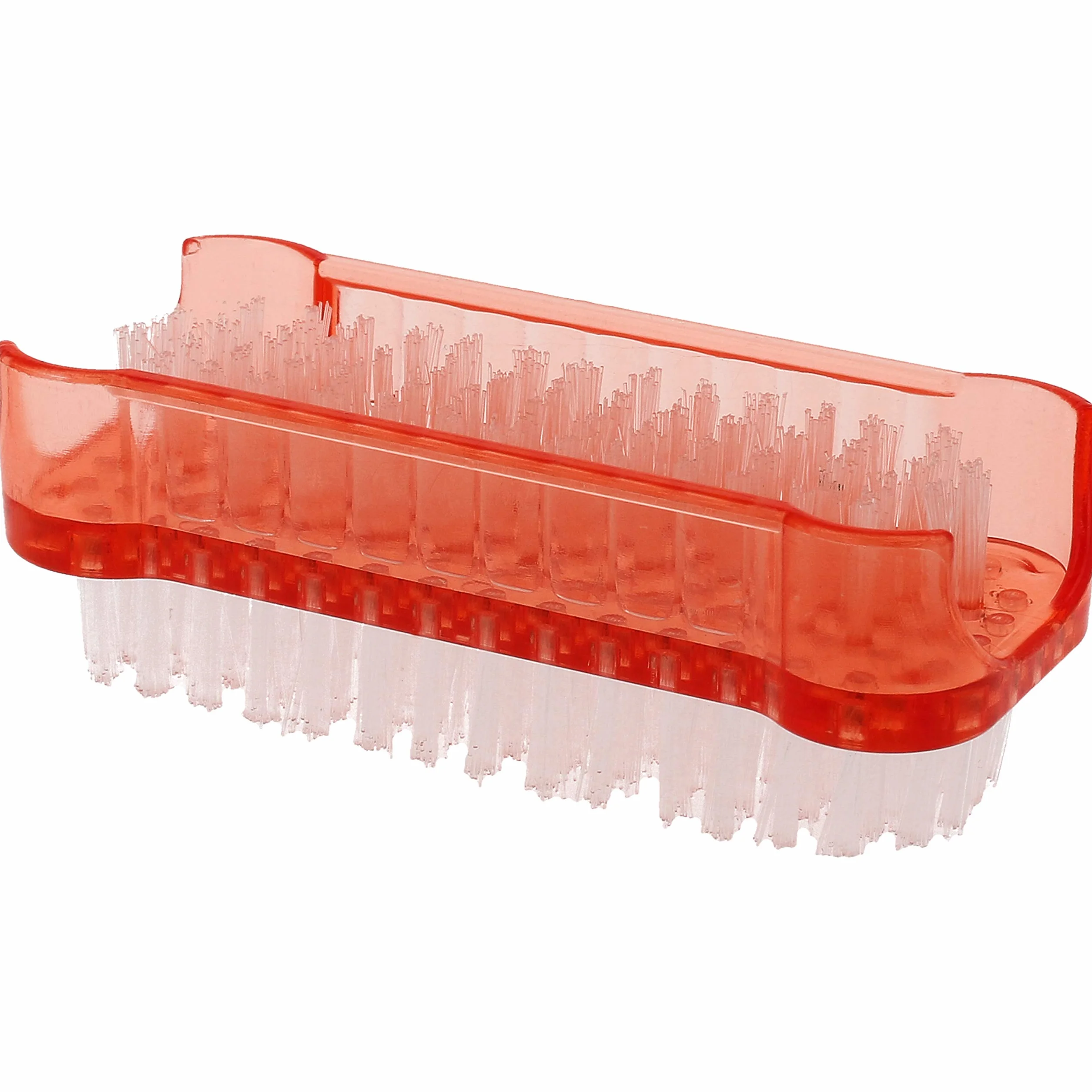 COM-FOUR® 6x szczotka do mycia rak w jasnych kolorach - szczoteczka do paznokci do mycia rak i paznokci [wybór jest rózny] (6 sztuk - przezroczysty + czerwony + niebieski)