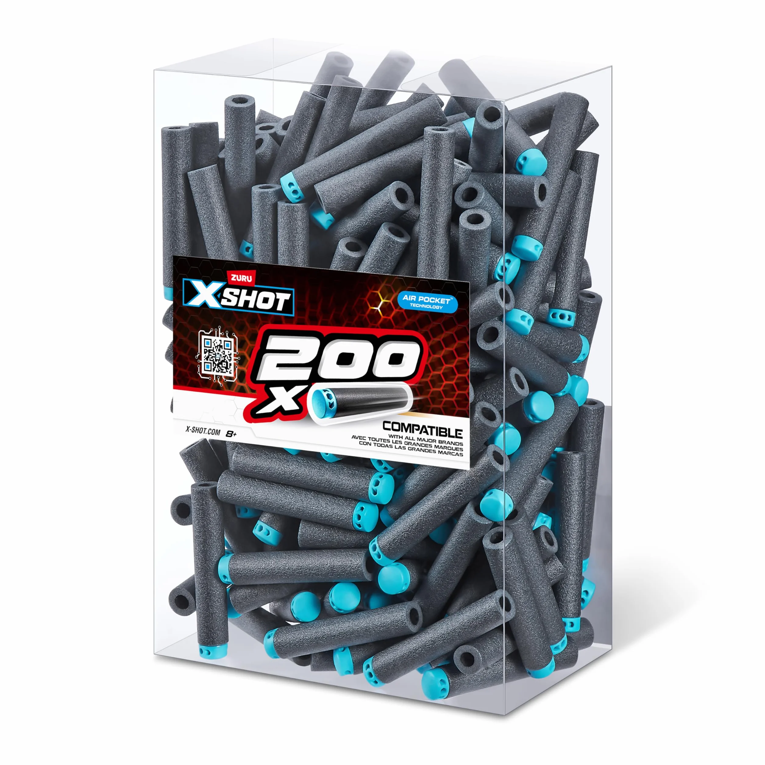 XSHOT Zestaw uzupełniający do rzutek Excel 200 firmy ZURU, kompatybilny z XSHOT i innymi markami, zabawki Blaster Outdoor