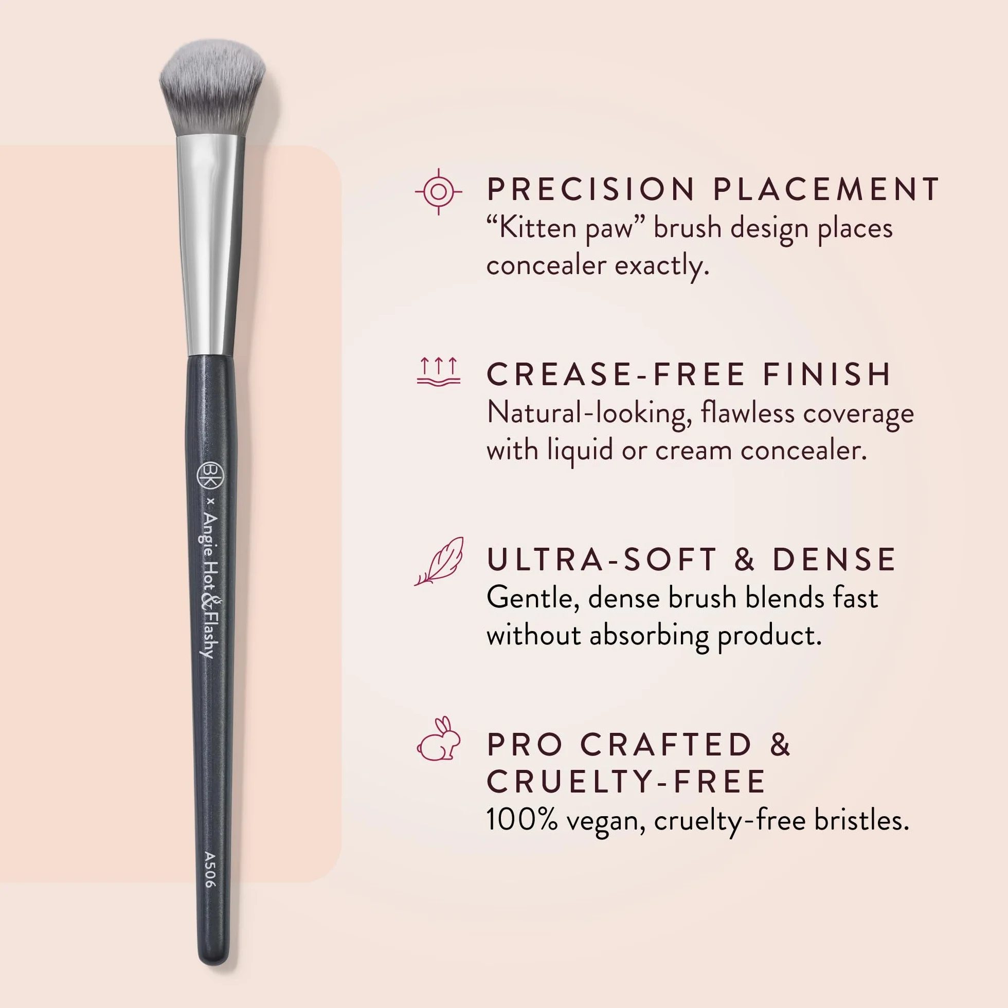 BK Beauty Pędzel do korektora A506 Kitten Paw do makijażu twarzy