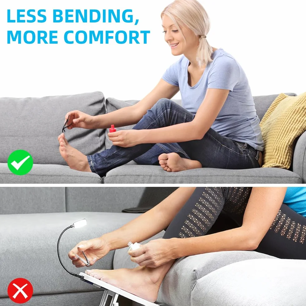 Obcinacz do paznokci ze stali nierdzewnej ergonomiczny dla seniorów zakrzywiony