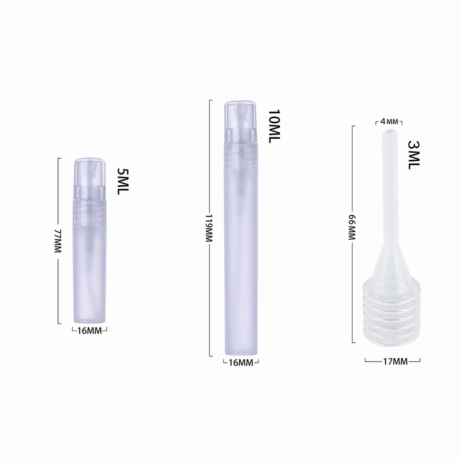 10 ml butelka podróżna z rozpylaczem do wielokrotnego napełniania matowa smukła kieszeń na rozpylacz do ciała mini drobna mgiełka butelka rozpylacza pusta pompa płynu butelka z rozpylaczem do