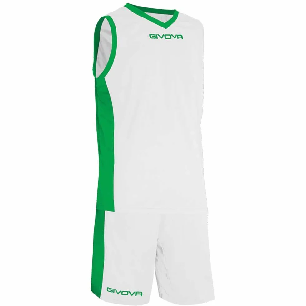 givova Power Kit koszykówka, męski, Power, Multicolore (Bianco/Verde), L