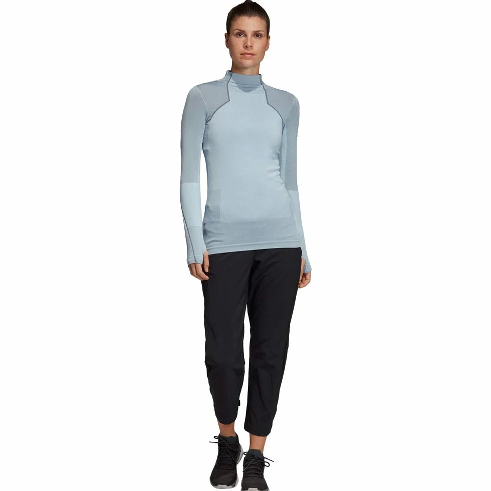 adidas koszulka damska W Knit Ls niebieski niebieski X-S