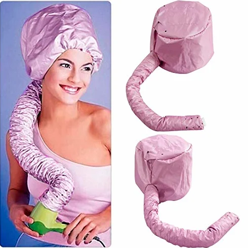 Bonnet kask do suszenia suszarka do włosów gumową taśmą mocowania szary