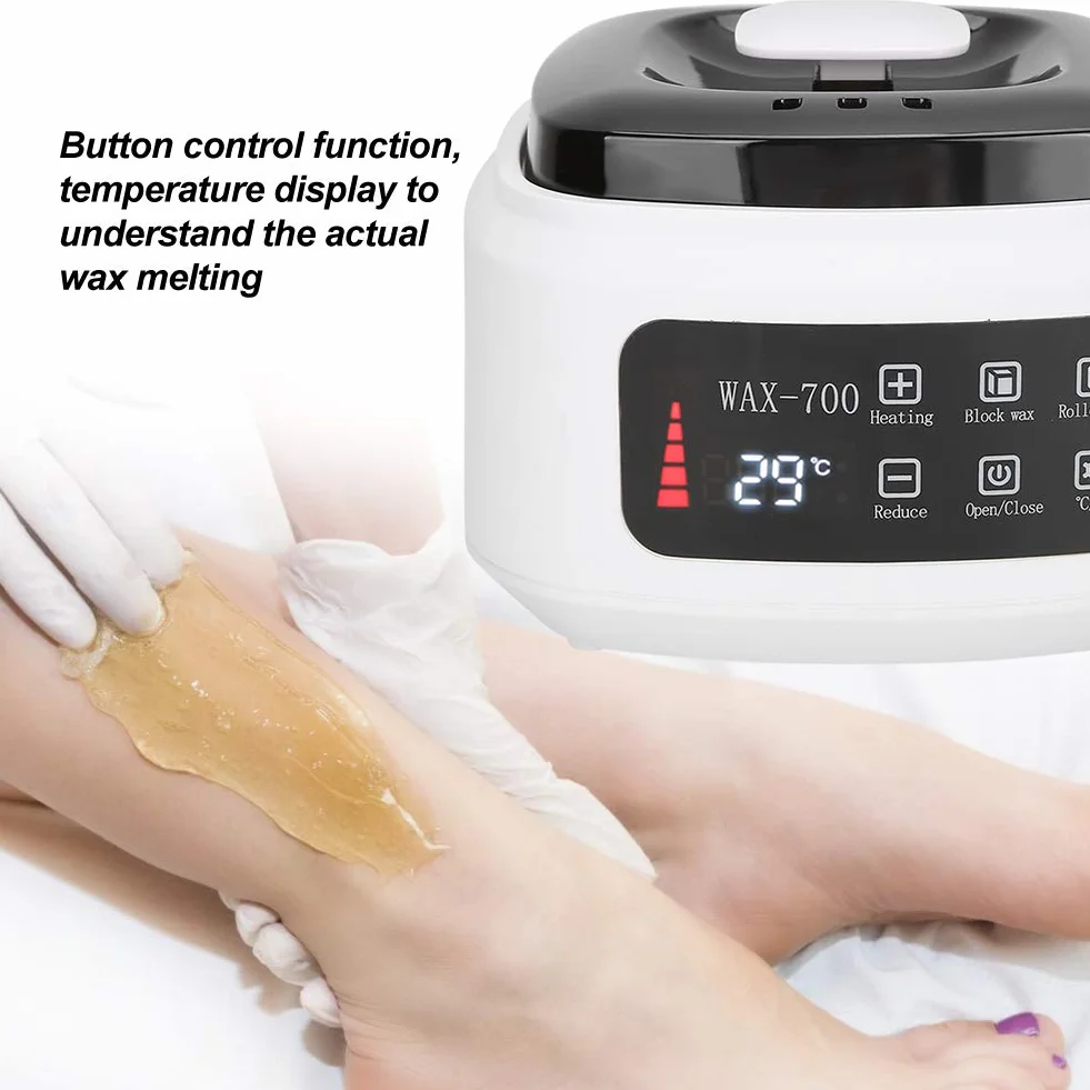 Podgrzewacz Wosku 500ml, Automatyczna Regulacja Temperatury, Elektryczna Maszyna do Topienia Wosku do Depilacji