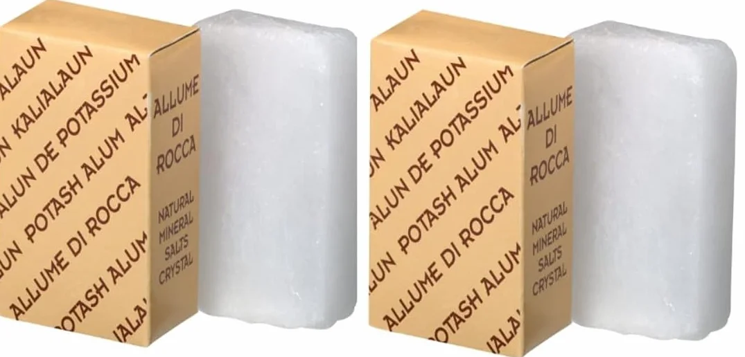 2x Kamień Ałunu Potasowego 100g, Naturalny Kryształ do Higieny Twarzy i Ciała Po Goleniu i Depilacji