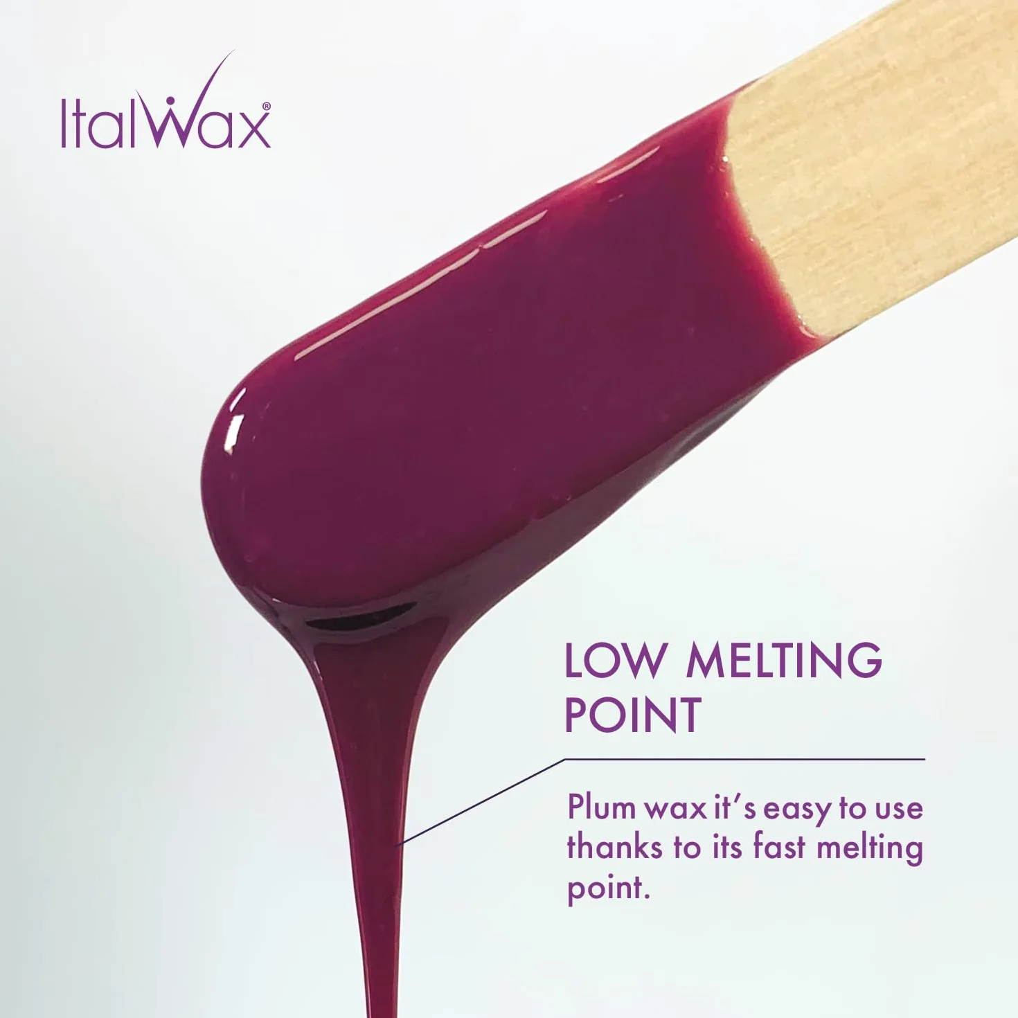 Wosk twardy w granulkach do depilacji ItalWax Film Wax Plum (śliwka), 1kg
