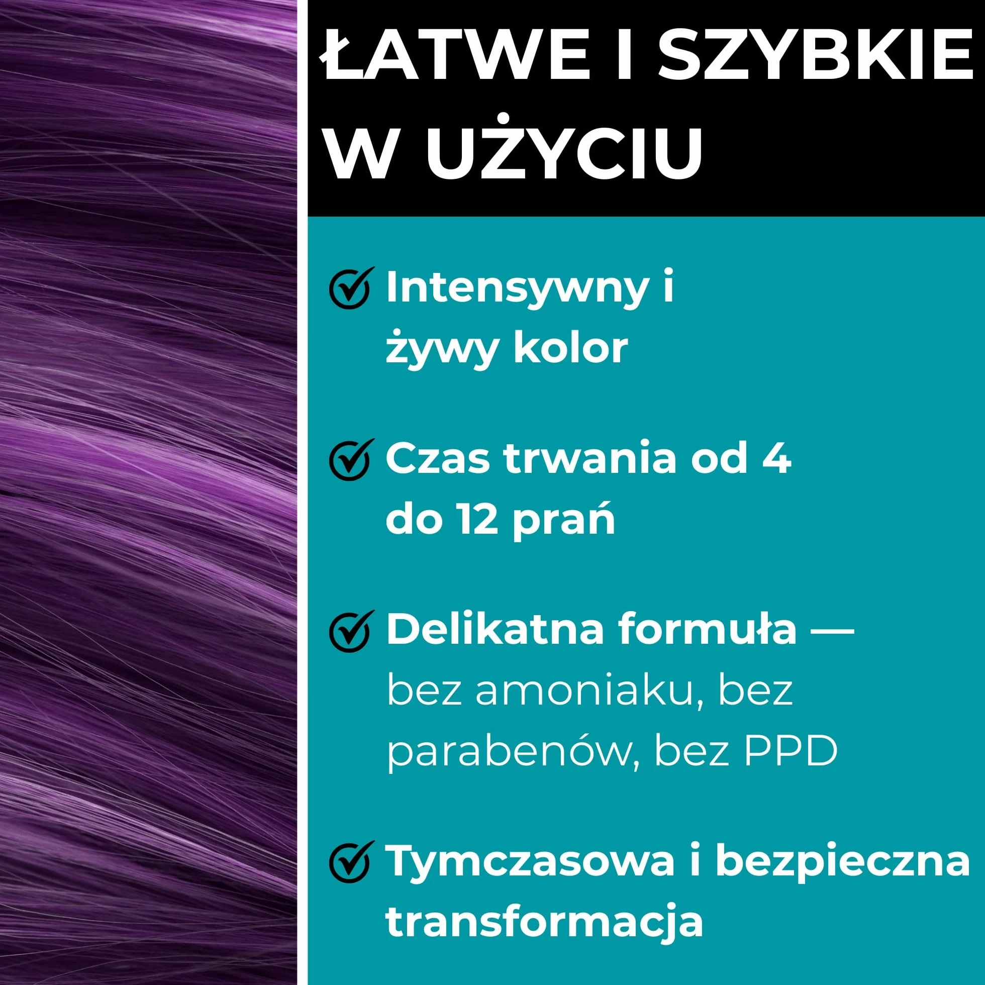 Vip's Prestige Be Extreme | Półtrwały tonik do włosów Kolor 44 Fioletowy intensywny | Czysty pigment | Nadaje kolor rozjaśnionym lub siwym włosom | Bez amoniaku, parabenów i PPD