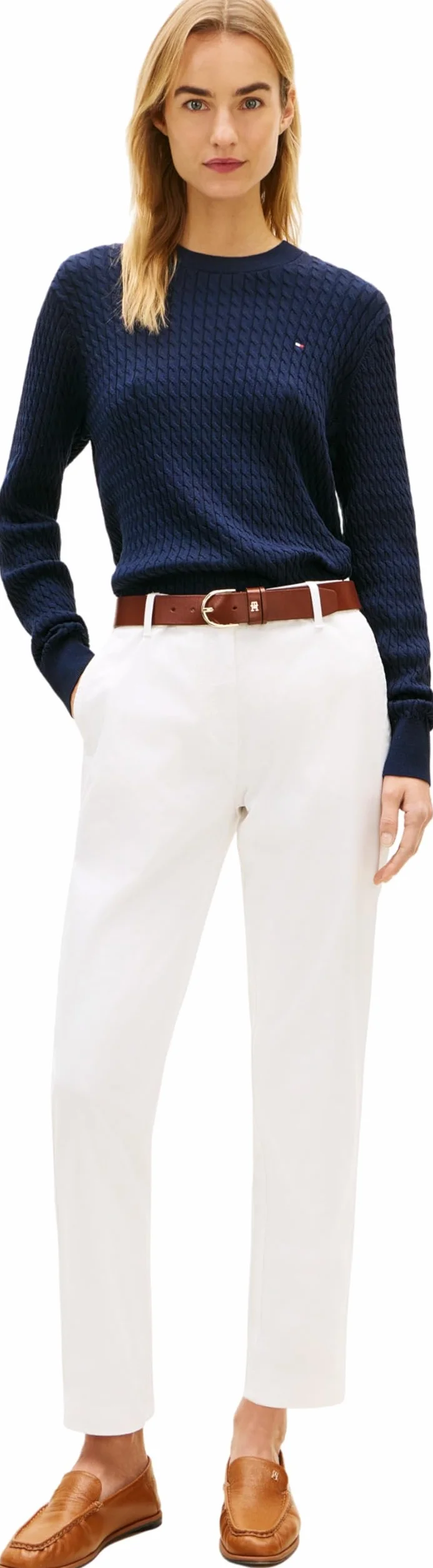 Tommy Hilfiger Sweter damski, Niebieski (Dark Night Navy), XXS