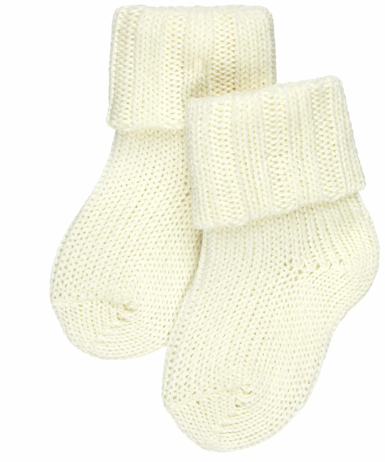 FALKE Uniseks - niemowlęta Skarpety Flausch B So Bawełna, Wełna jednokolorowe 1 Para, Biały Off-White 2040, 74-80
