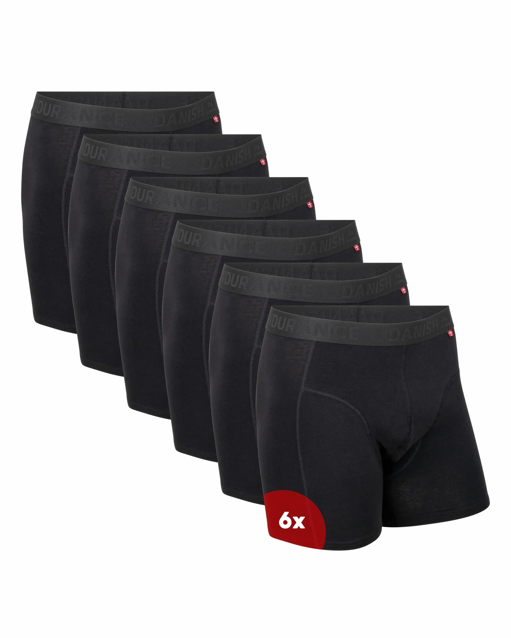 DANISH ENDURANCE Męskie Bokserki z Organicznej Bawełny, Bielizna Termoaktywna, Elastyczna, Wygodna, Oddychająca, Wielopak, Zestaw w Kolorach Czarny, Biały, Niebieski, 3-PACK